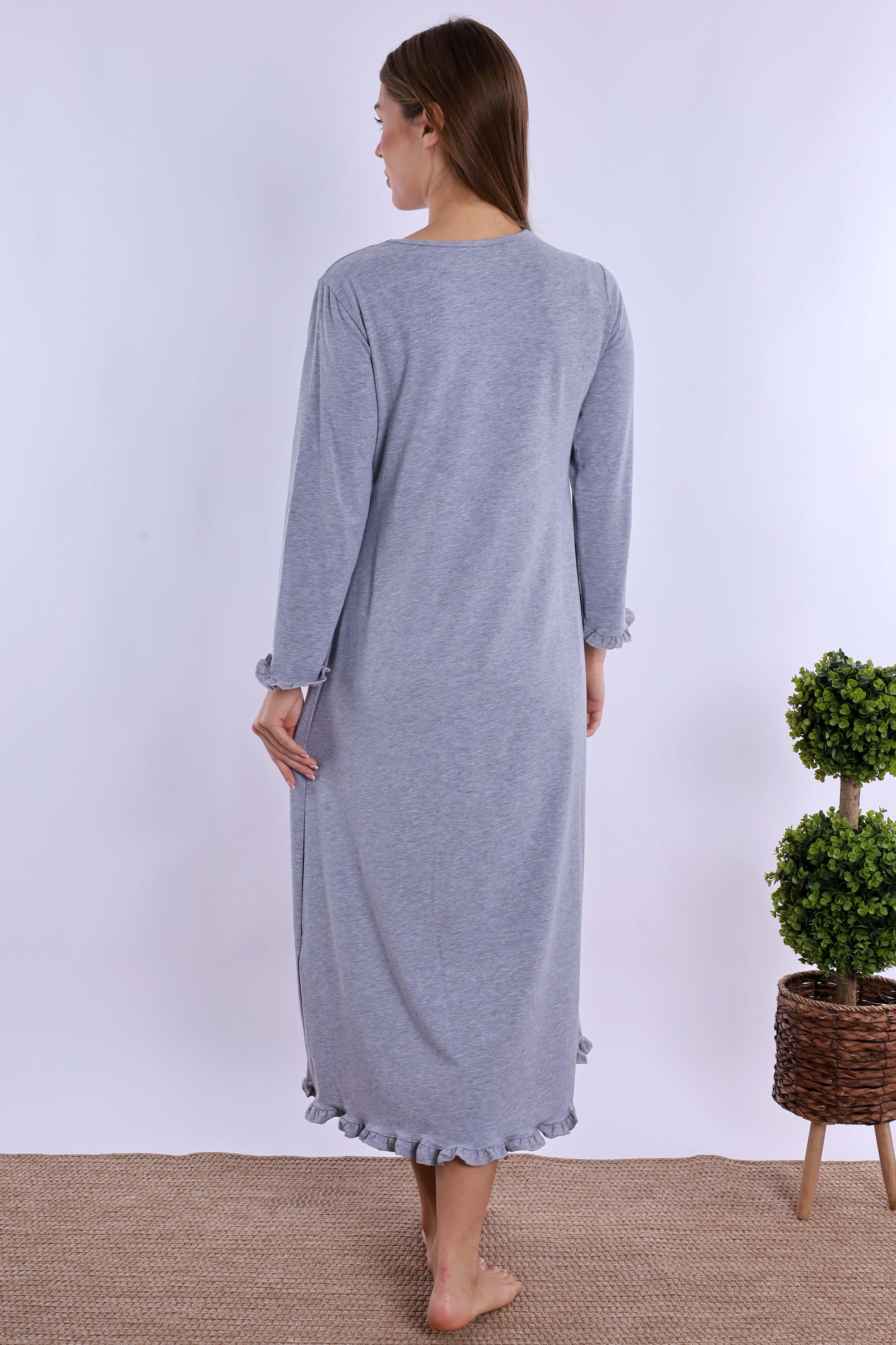 240432 Gri Hamile Lohusa Gecelik