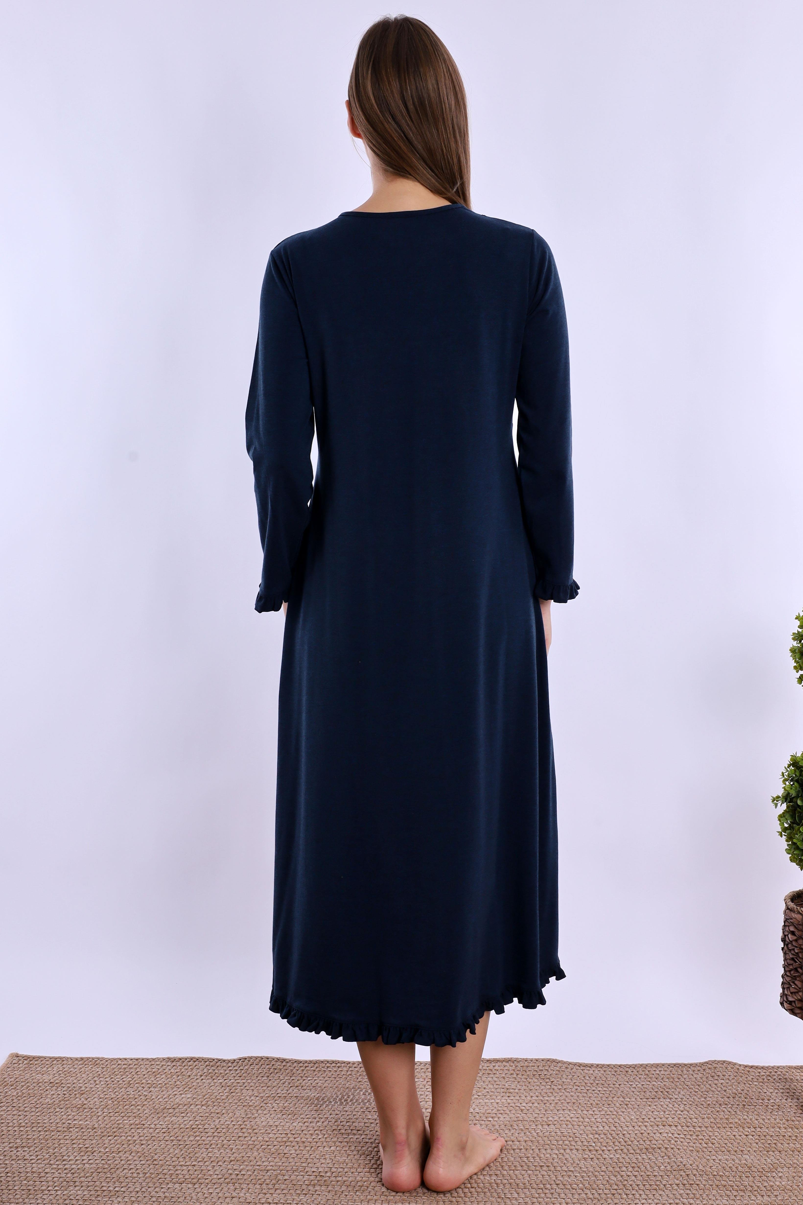 240432 Lacivert Hamile Lohusa Gecelik