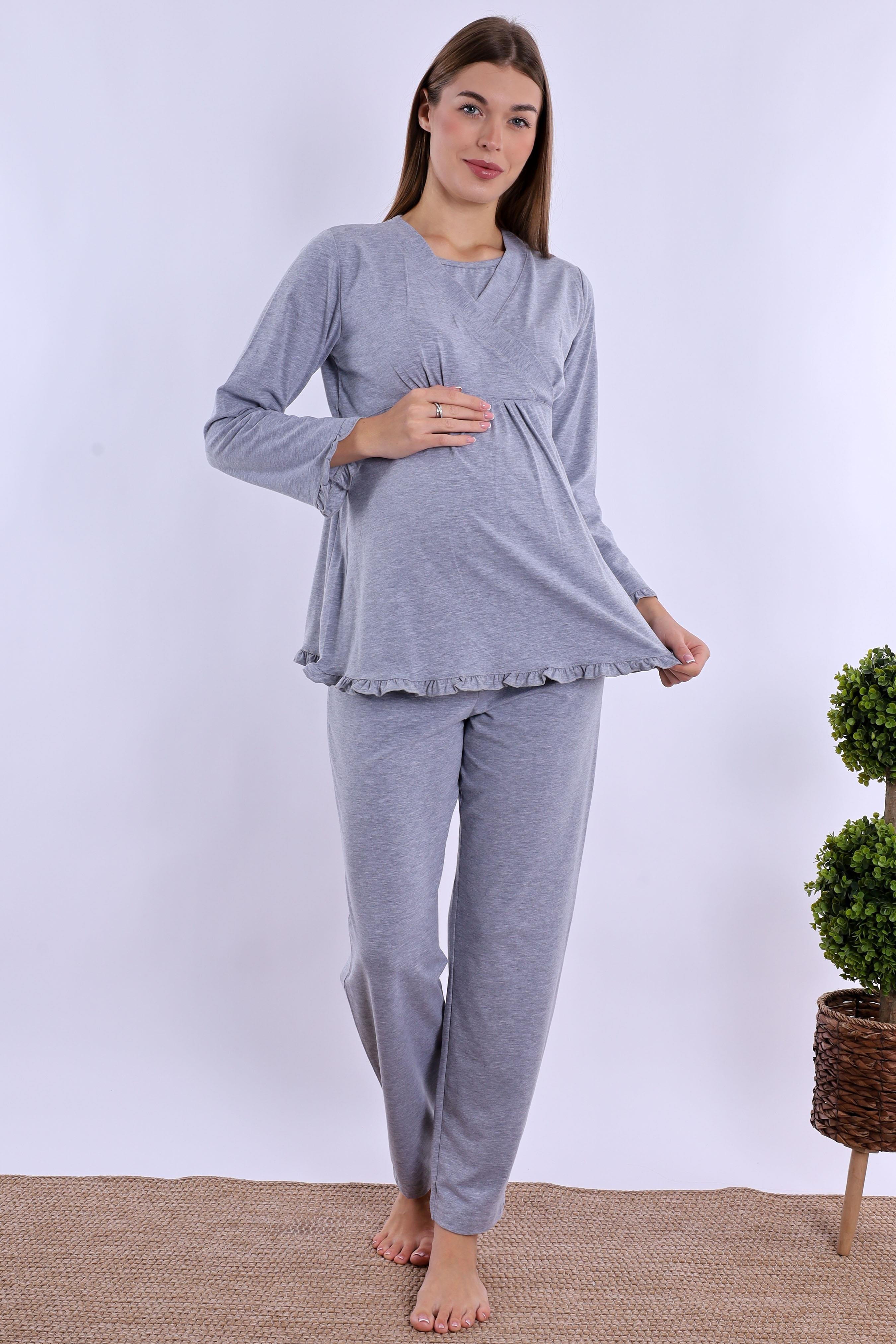 240462 Gri Hamile Lohusa Set