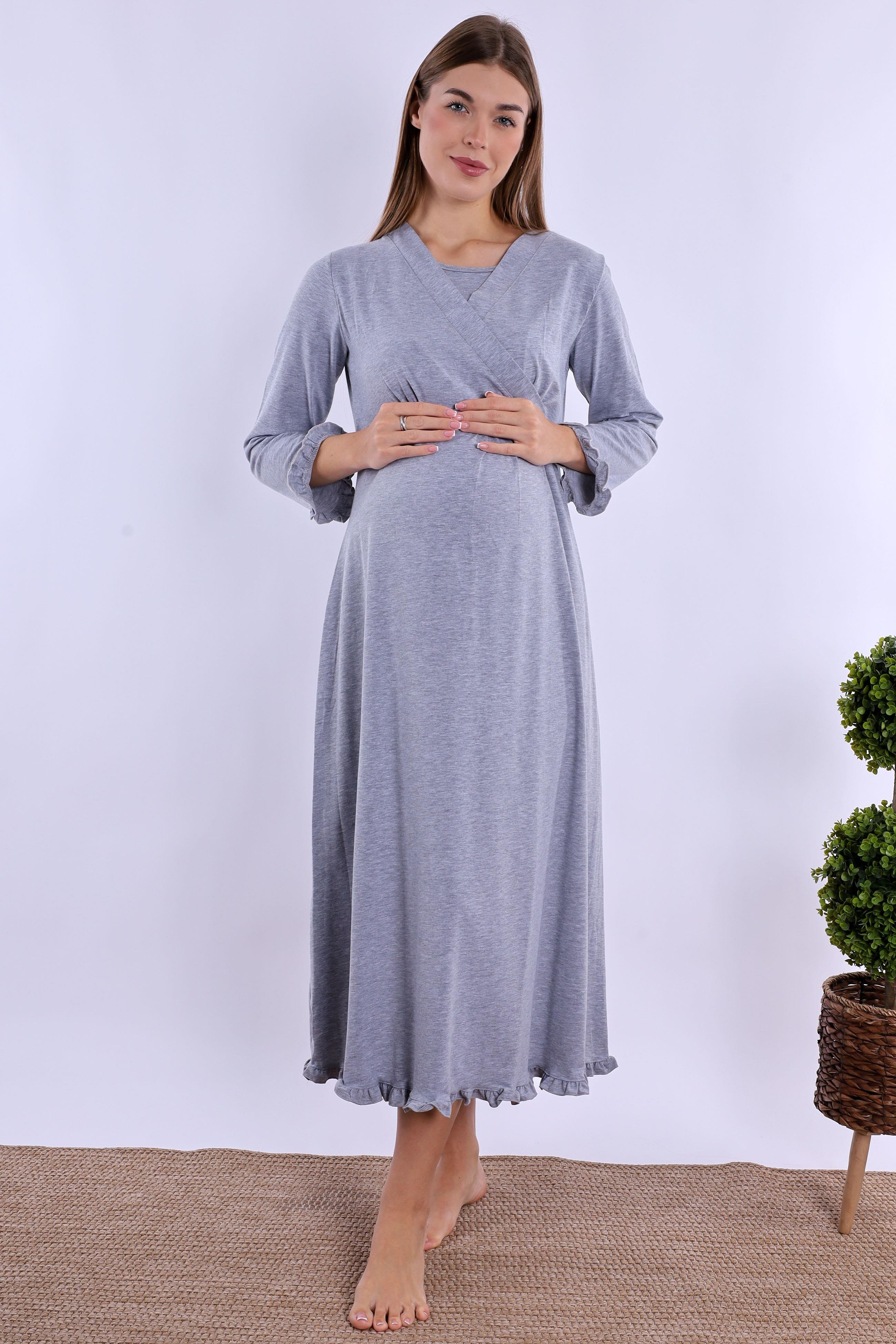 240462 Gri Hamile Lohusa Set