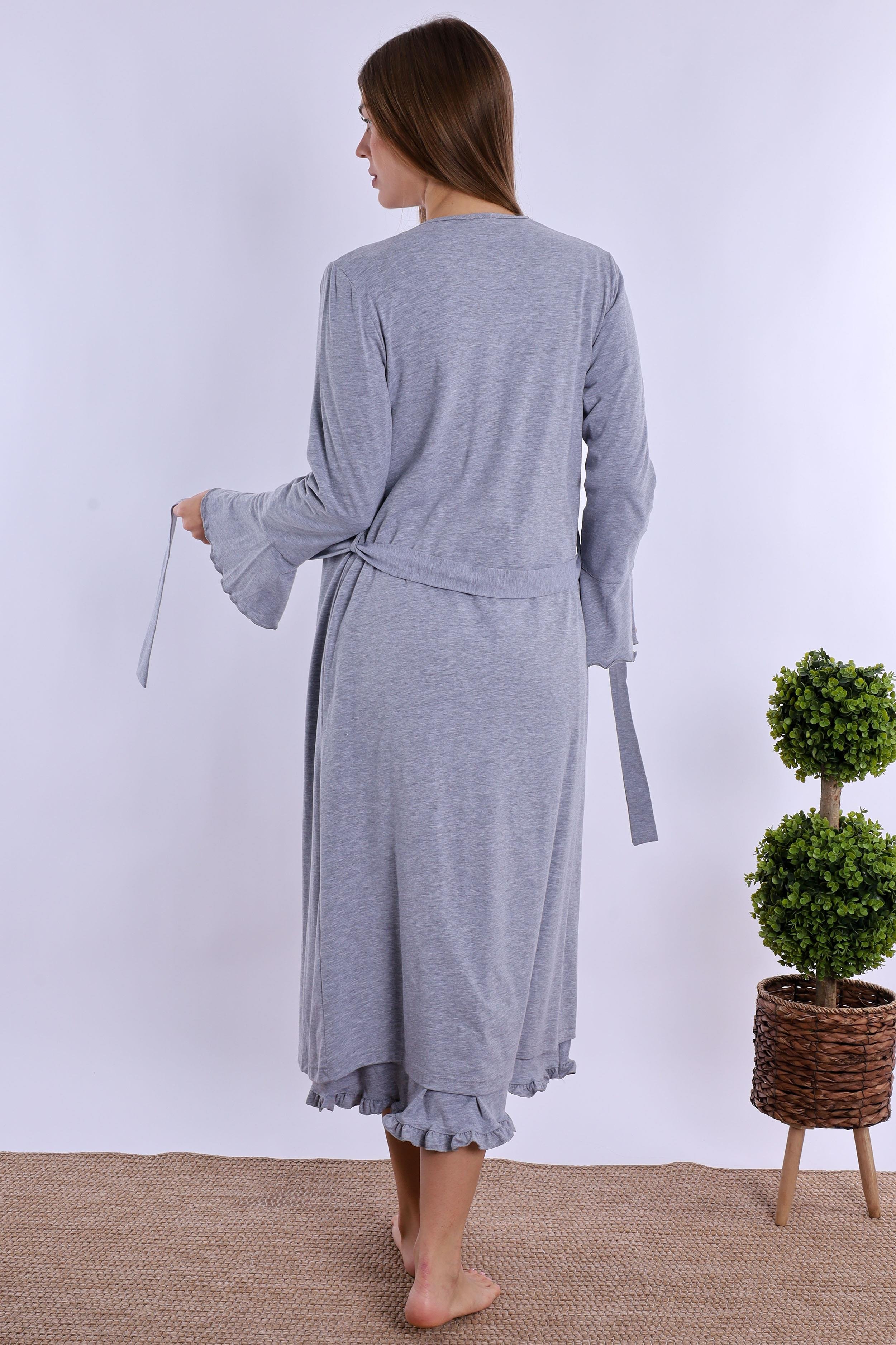 240462 Gri Hamile Lohusa Set