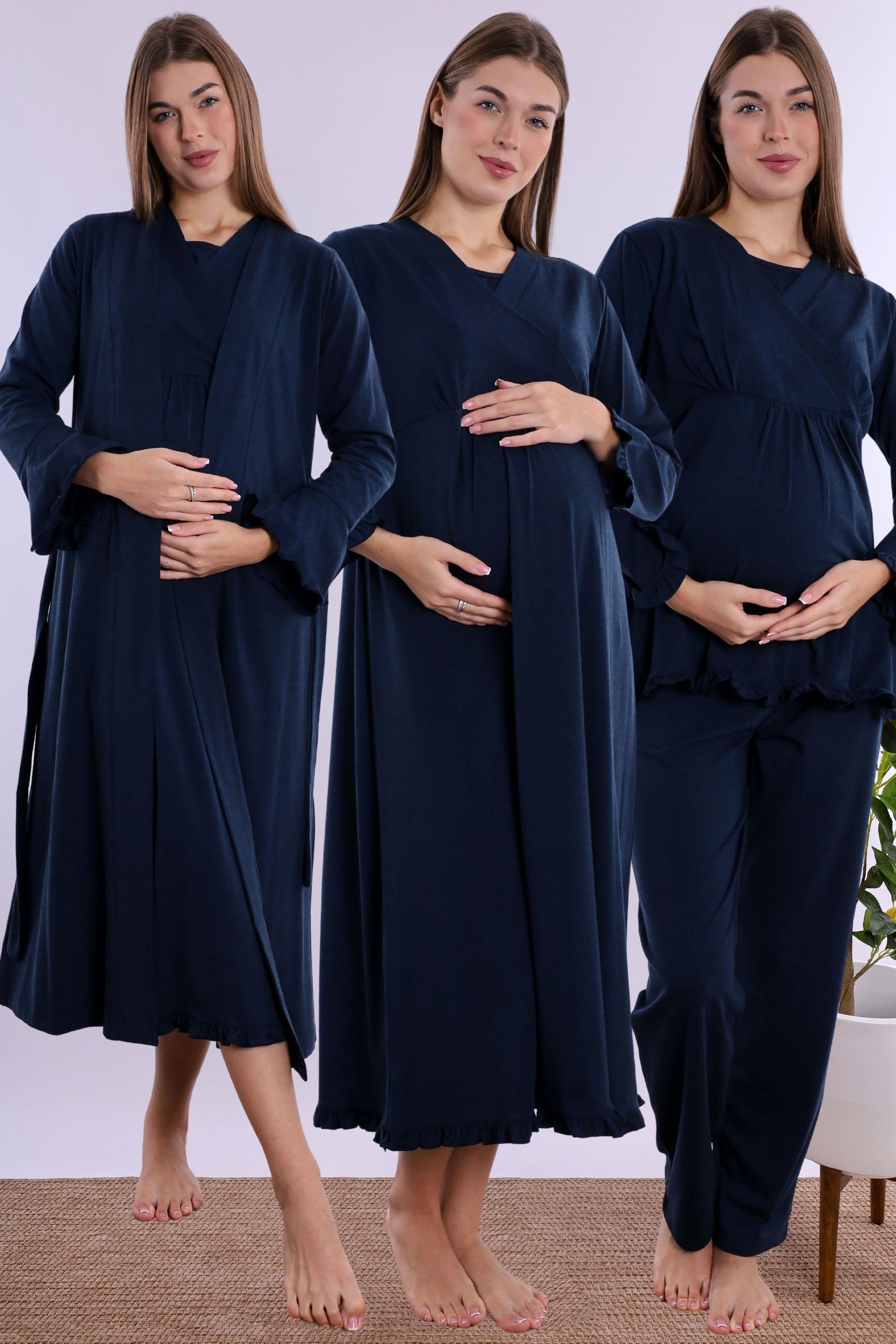 240462 Lacivert Hamile Lohusa Set