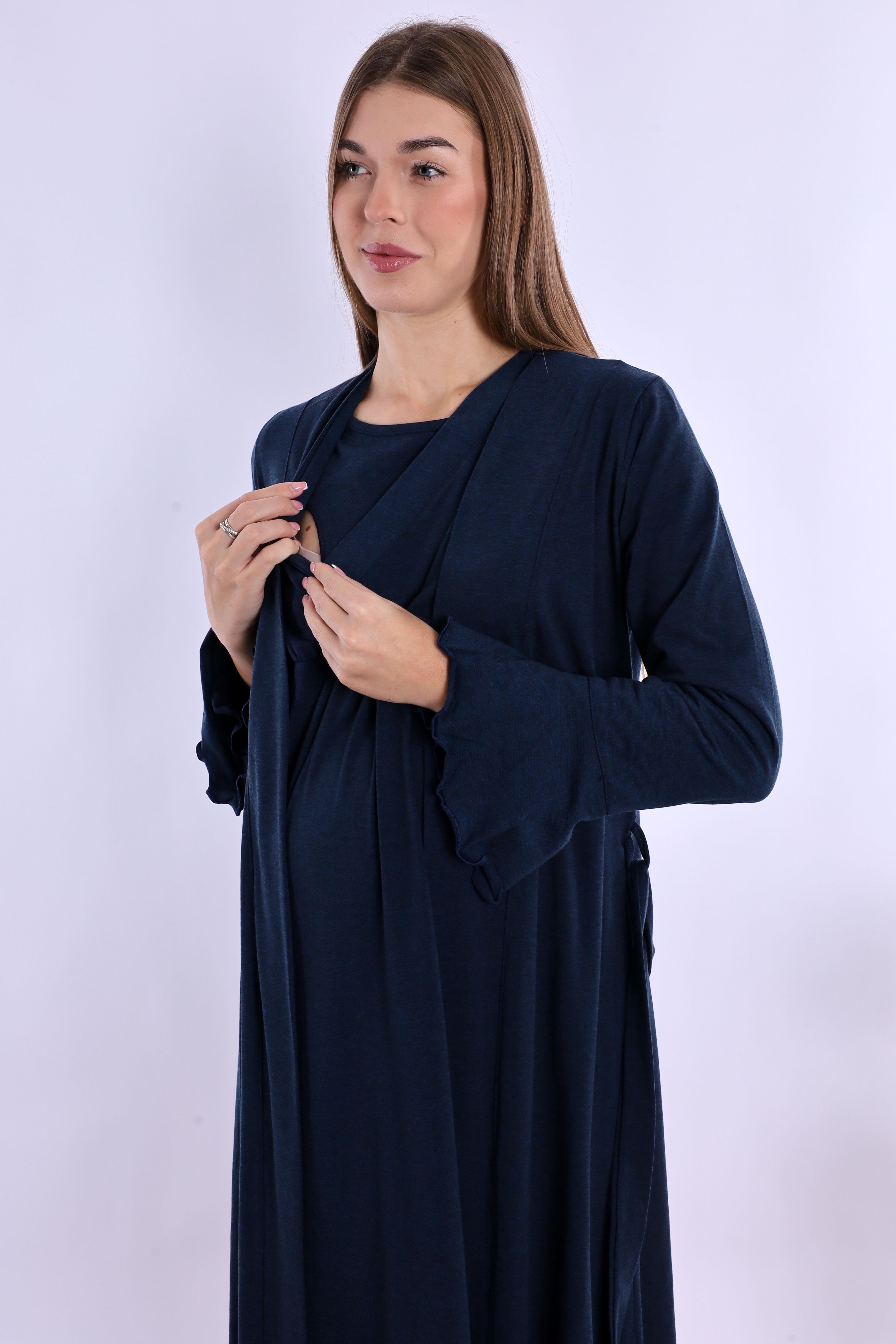 240462 Lacivert Hamile Lohusa Set