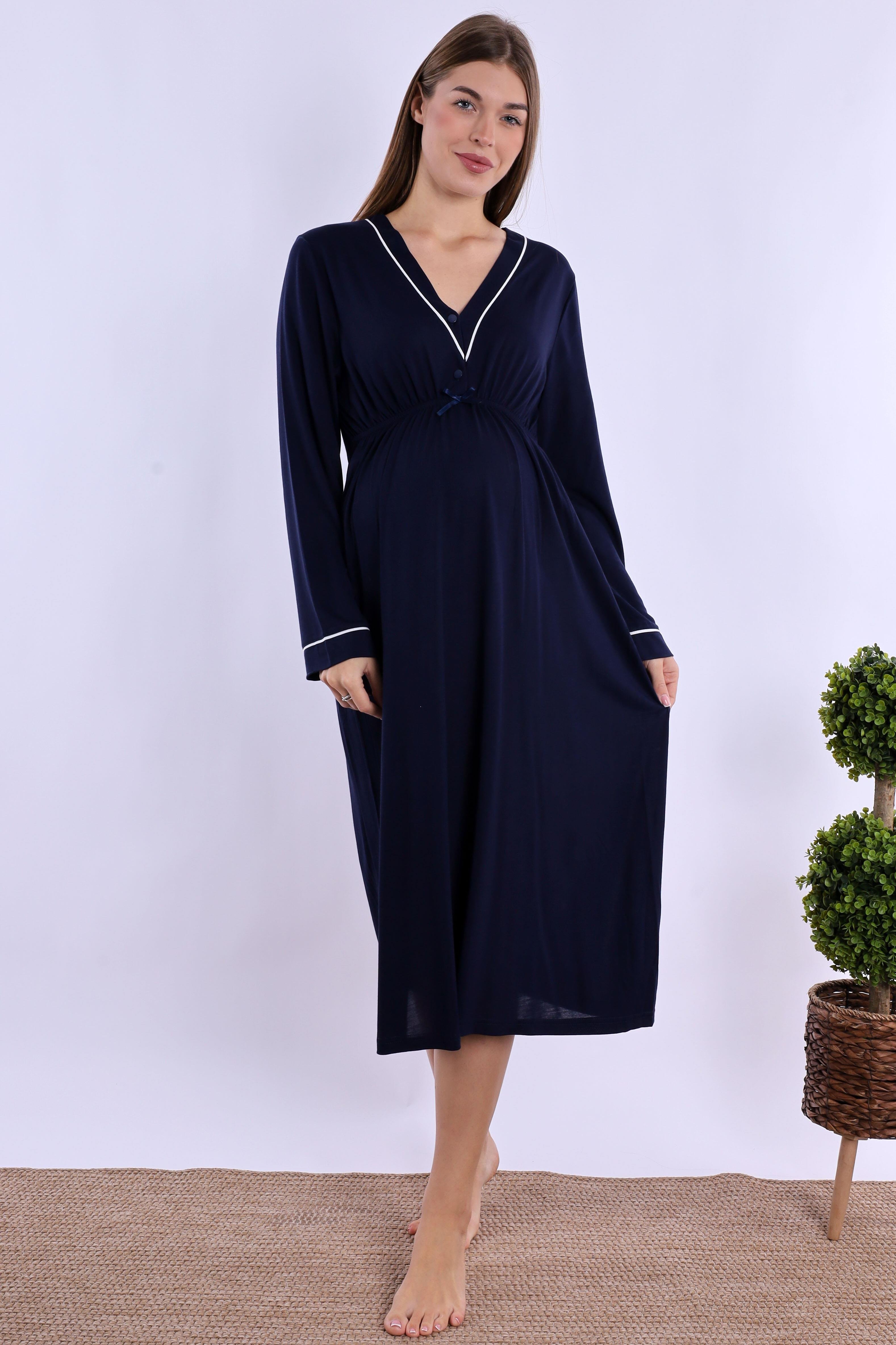 240532 Lacivert Hamile Lohusa Gecelik