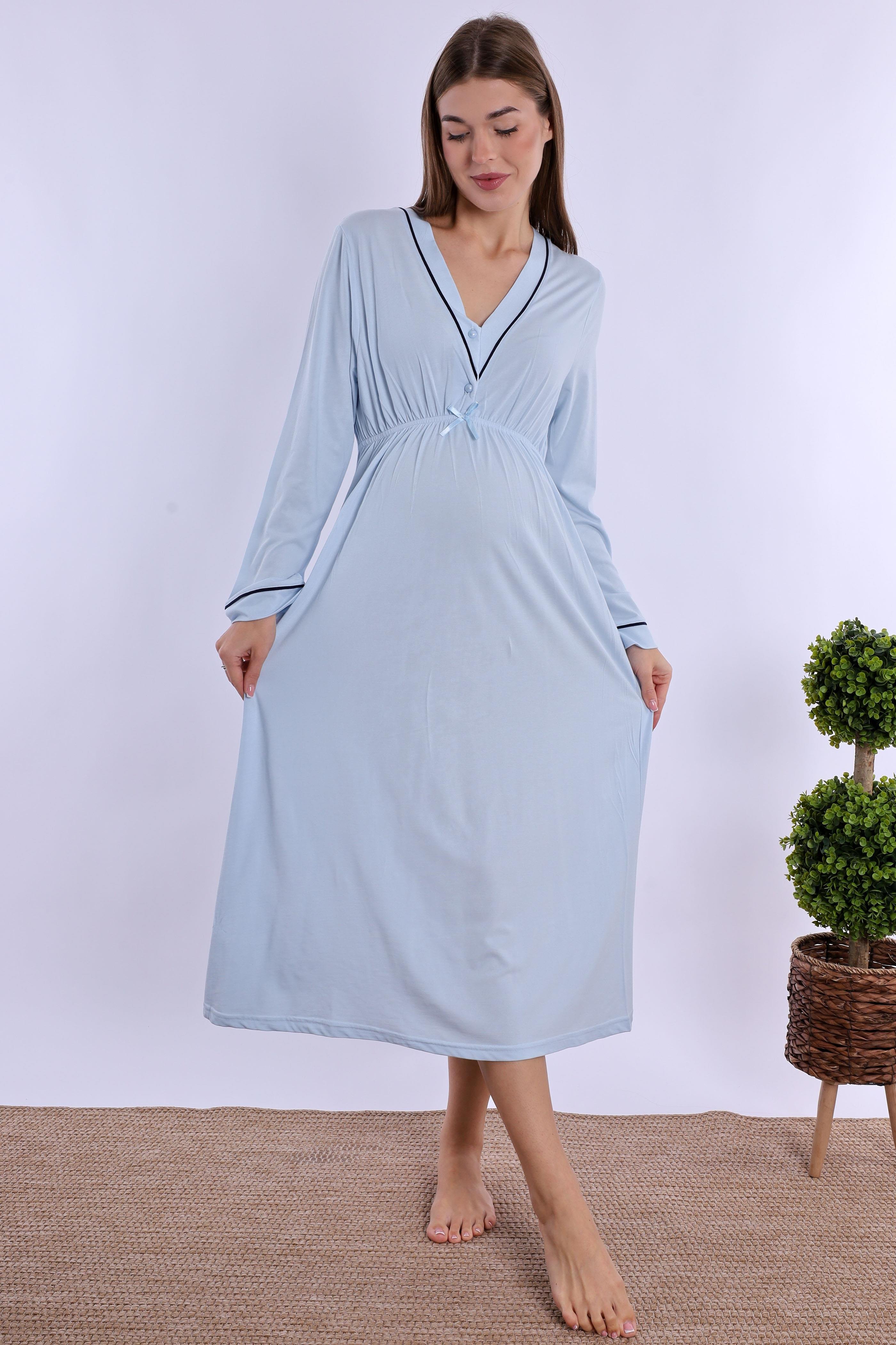 240532 Mavi Hamile Lohusa Gecelik