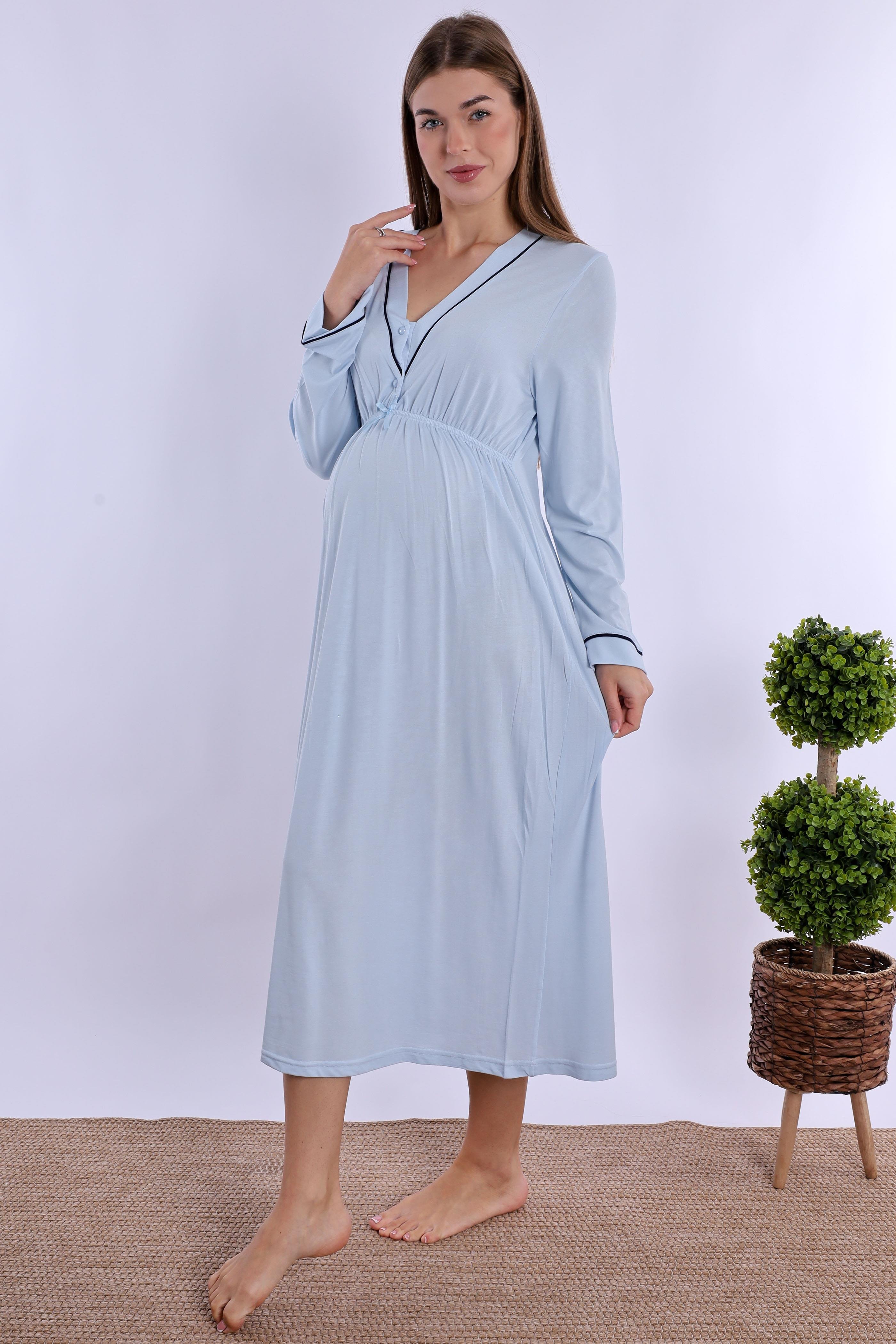 240532 Mavi Hamile Lohusa Gecelik