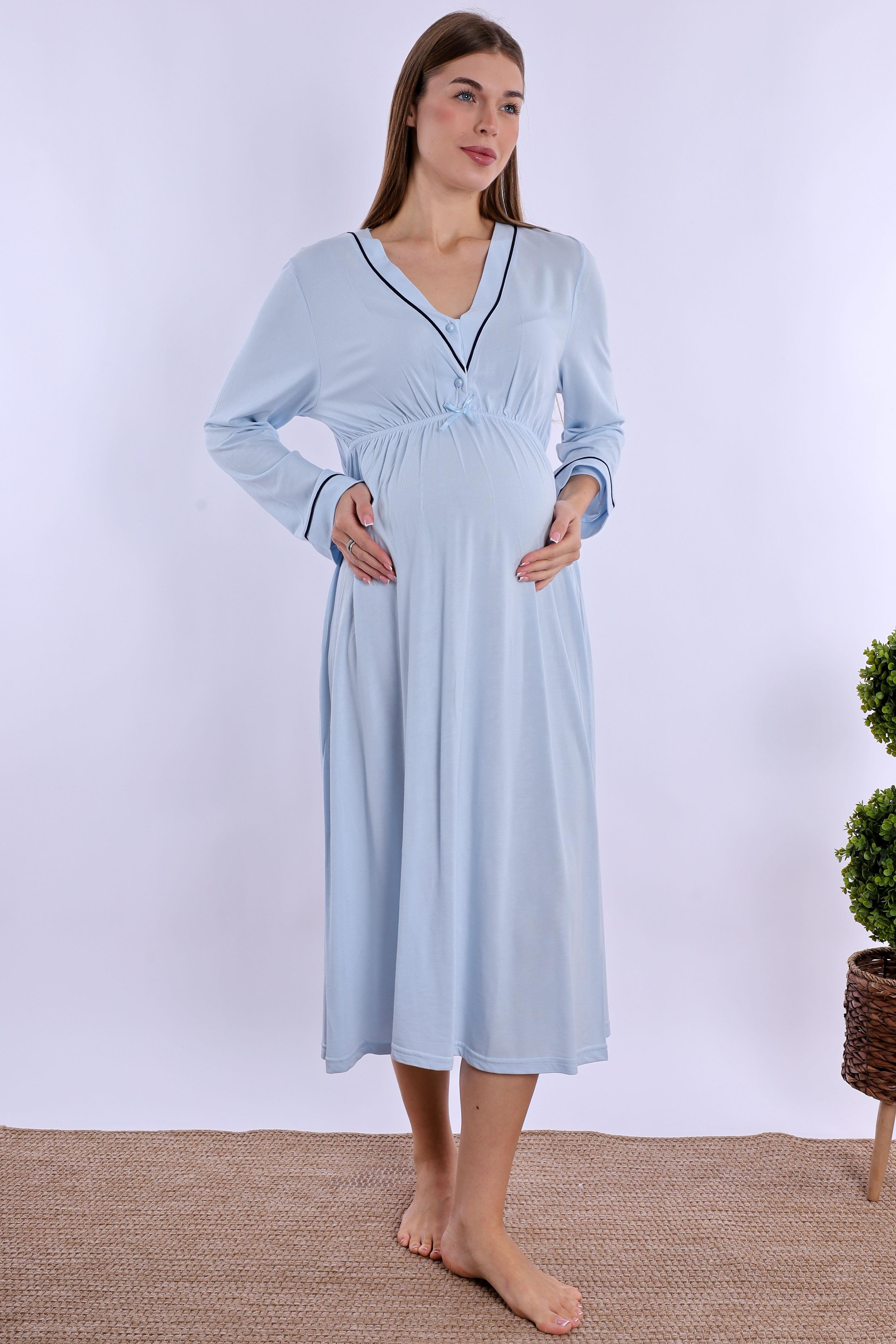 240532 Mavi Hamile Lohusa Gecelik