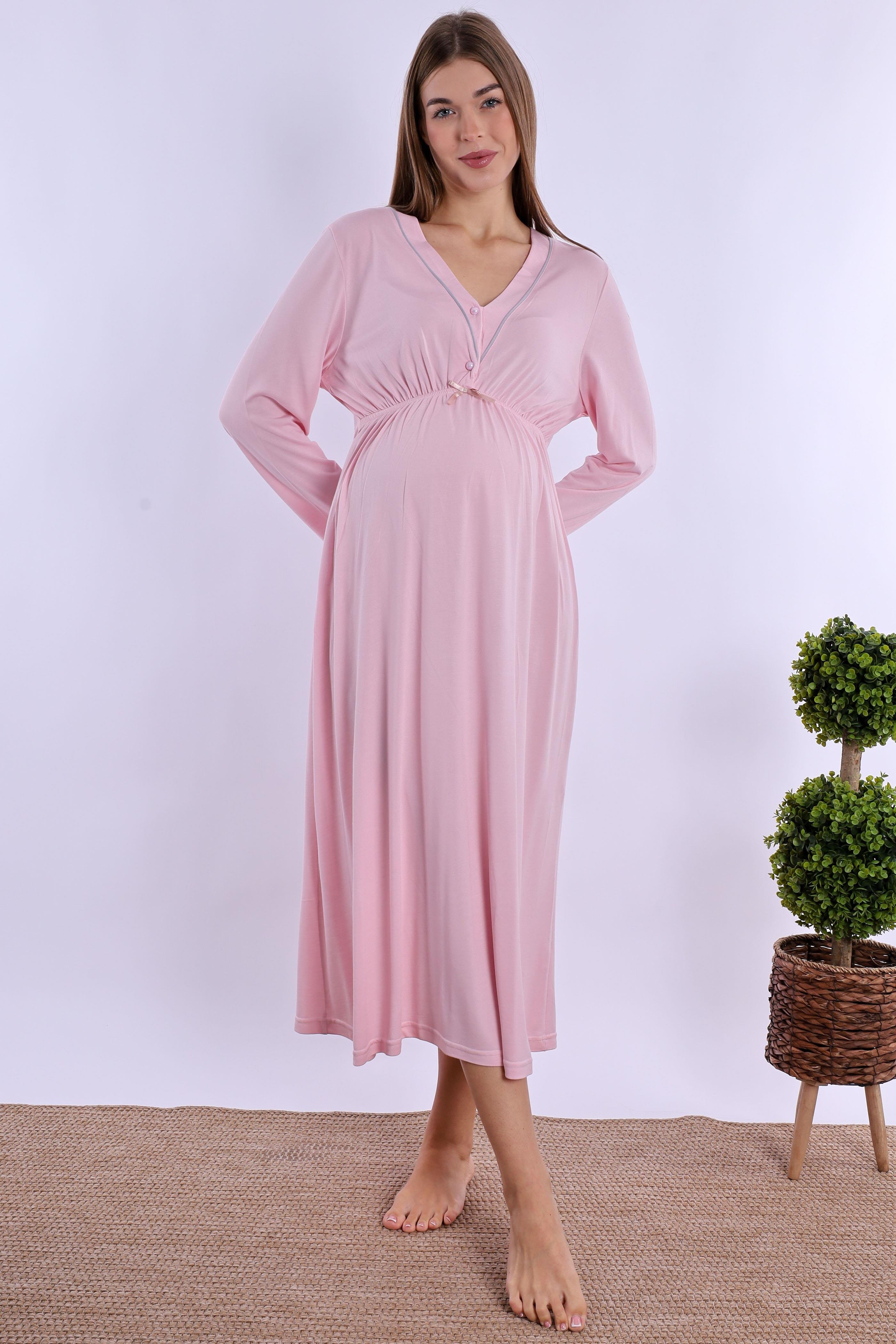 240532 Pembe Hamile Lohusa Gecelik