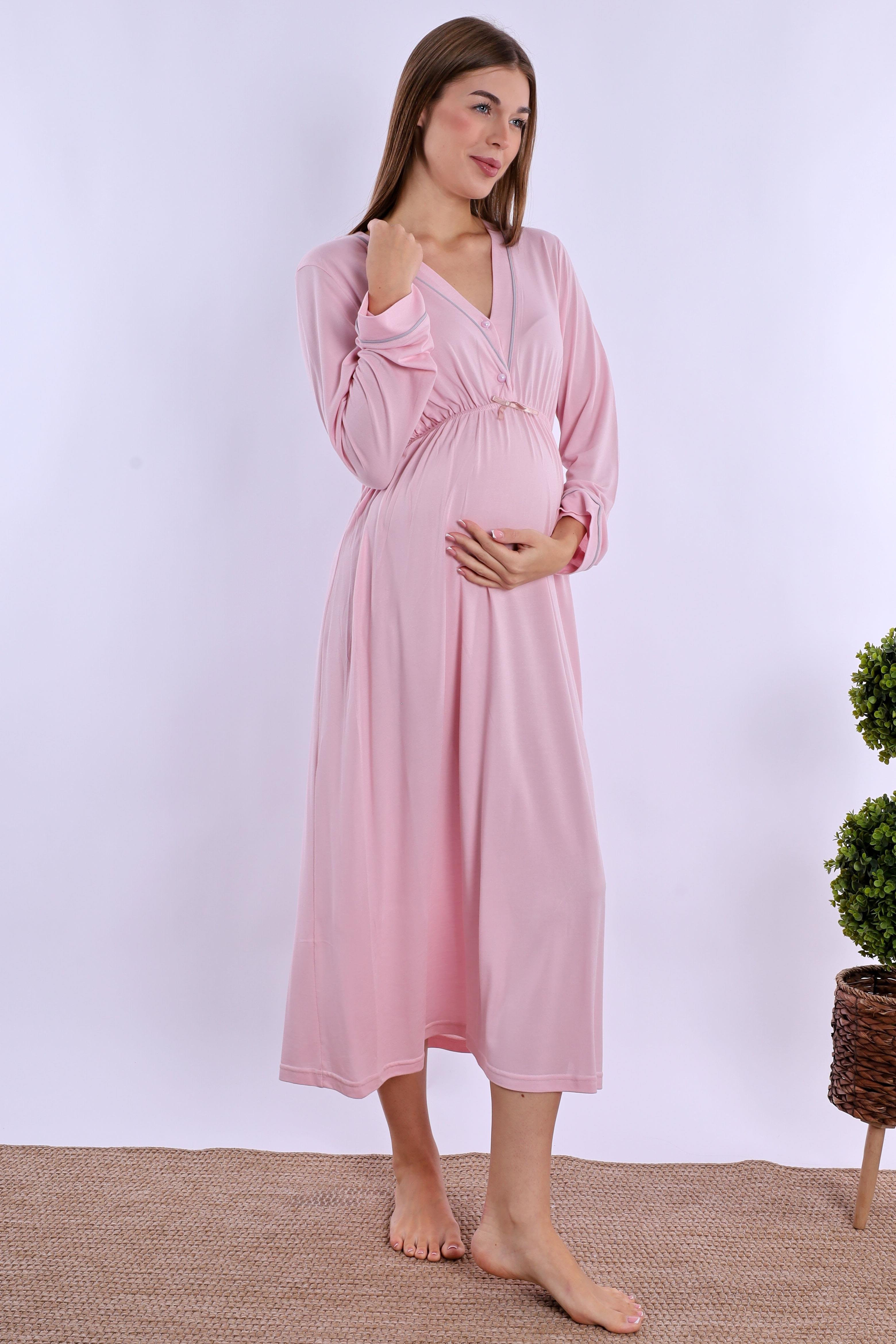 240532 Pembe Hamile Lohusa Gecelik