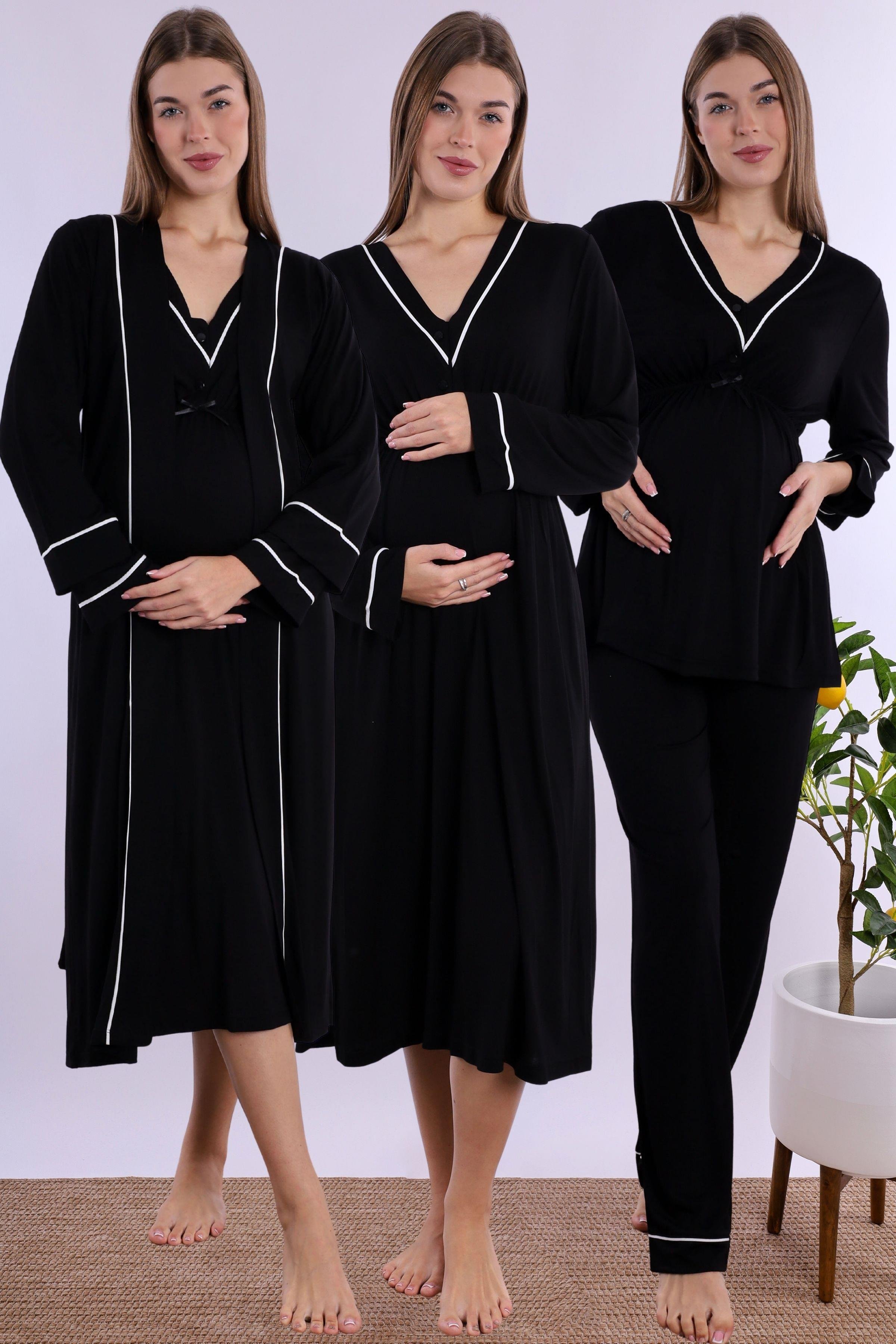 240562 Siyah Hamile Lohusa Set