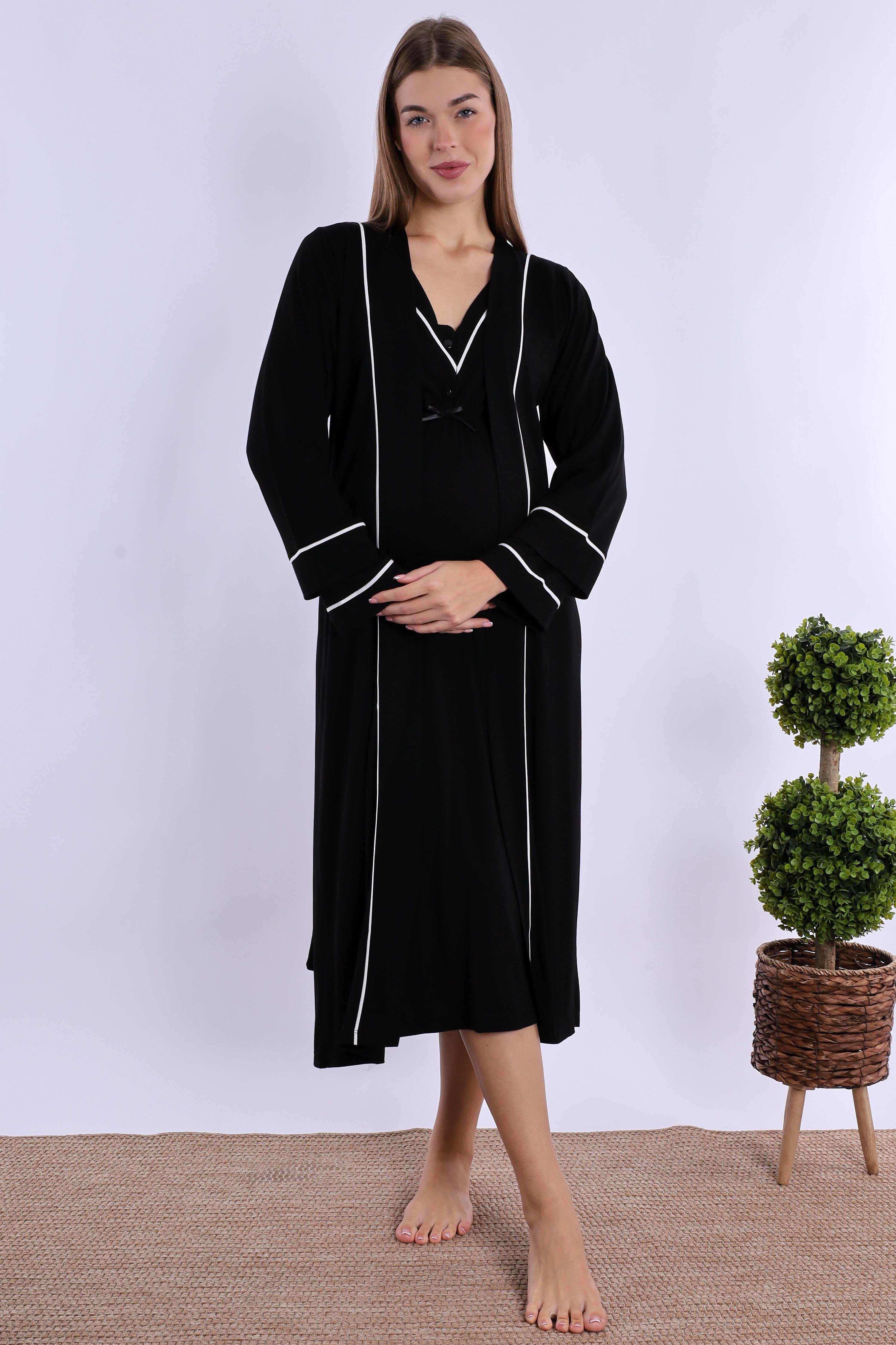 240562 Siyah Hamile Lohusa Set