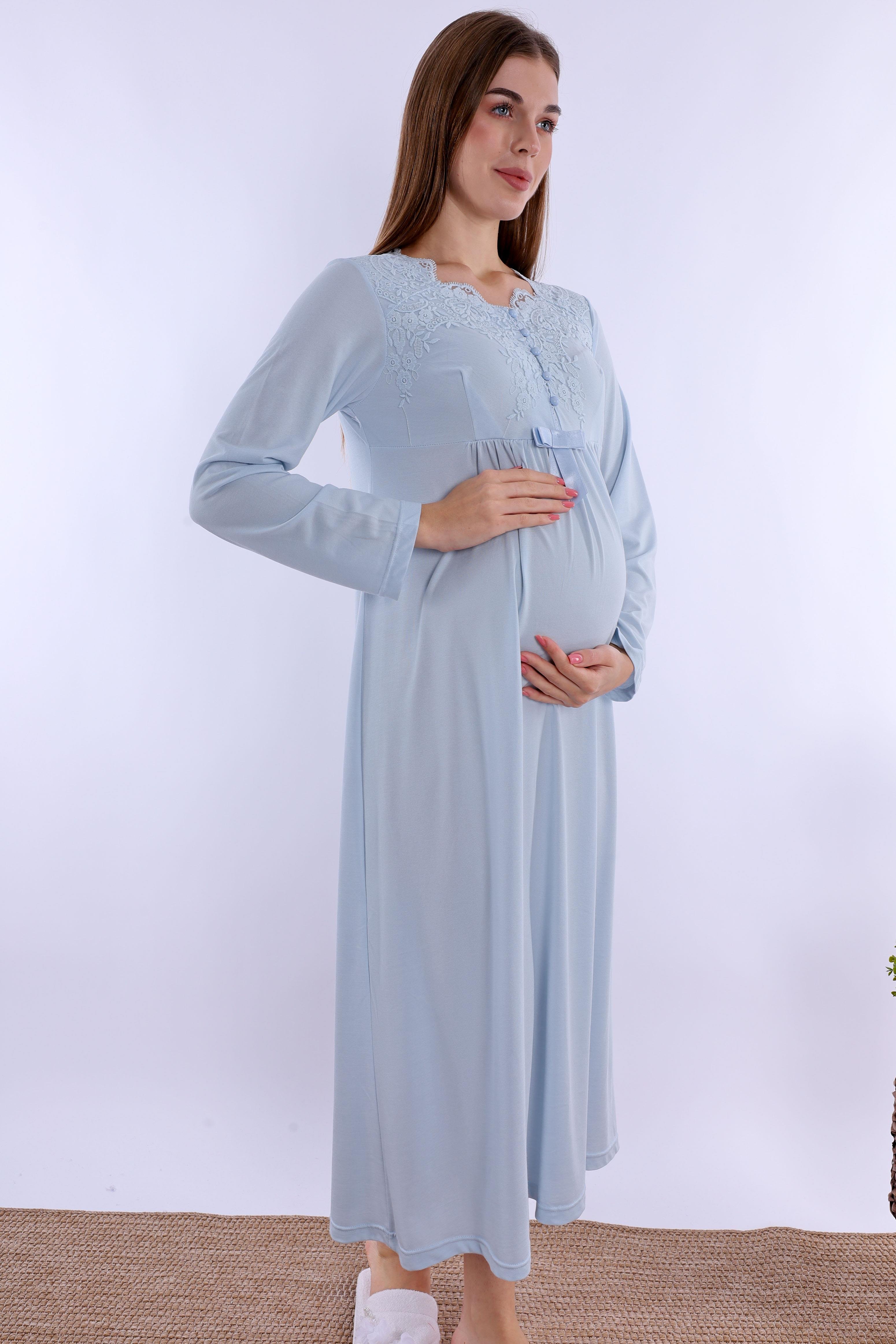 254152 Mavi Hamile Lohusa Gecelik