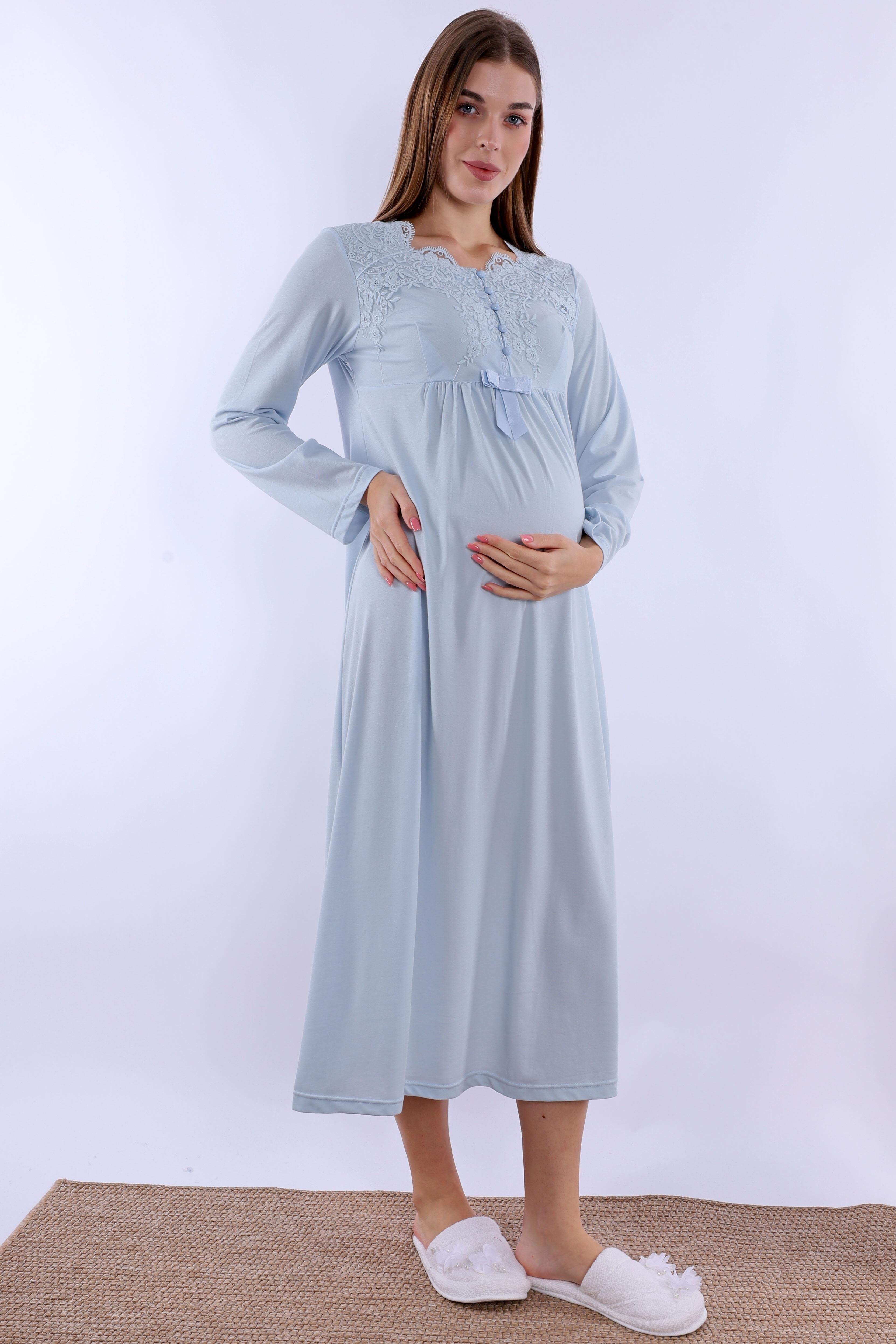 254152 Mavi Hamile Lohusa Gecelik