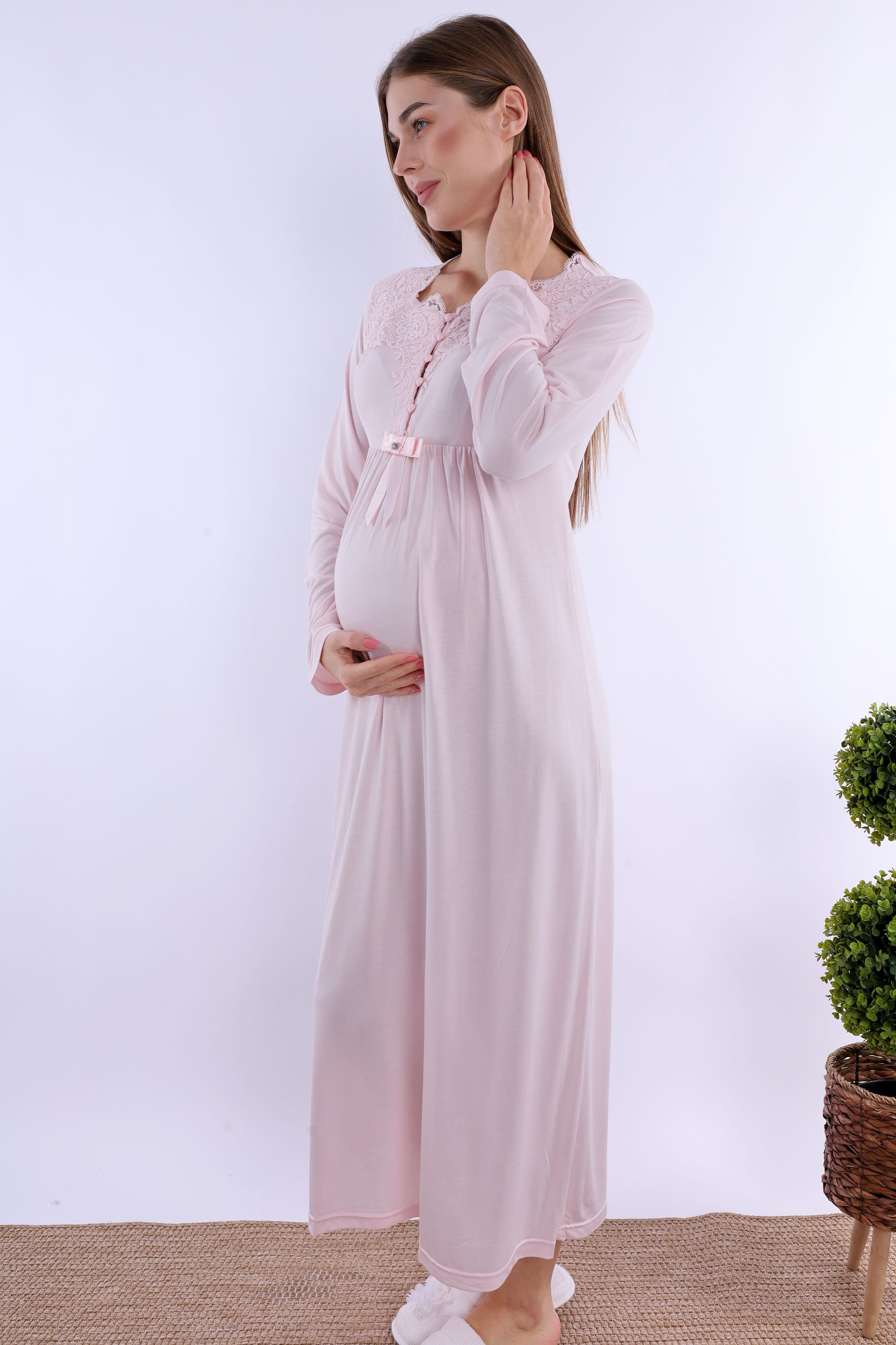 254152 Pembe Hamile Lohusa Gecelik