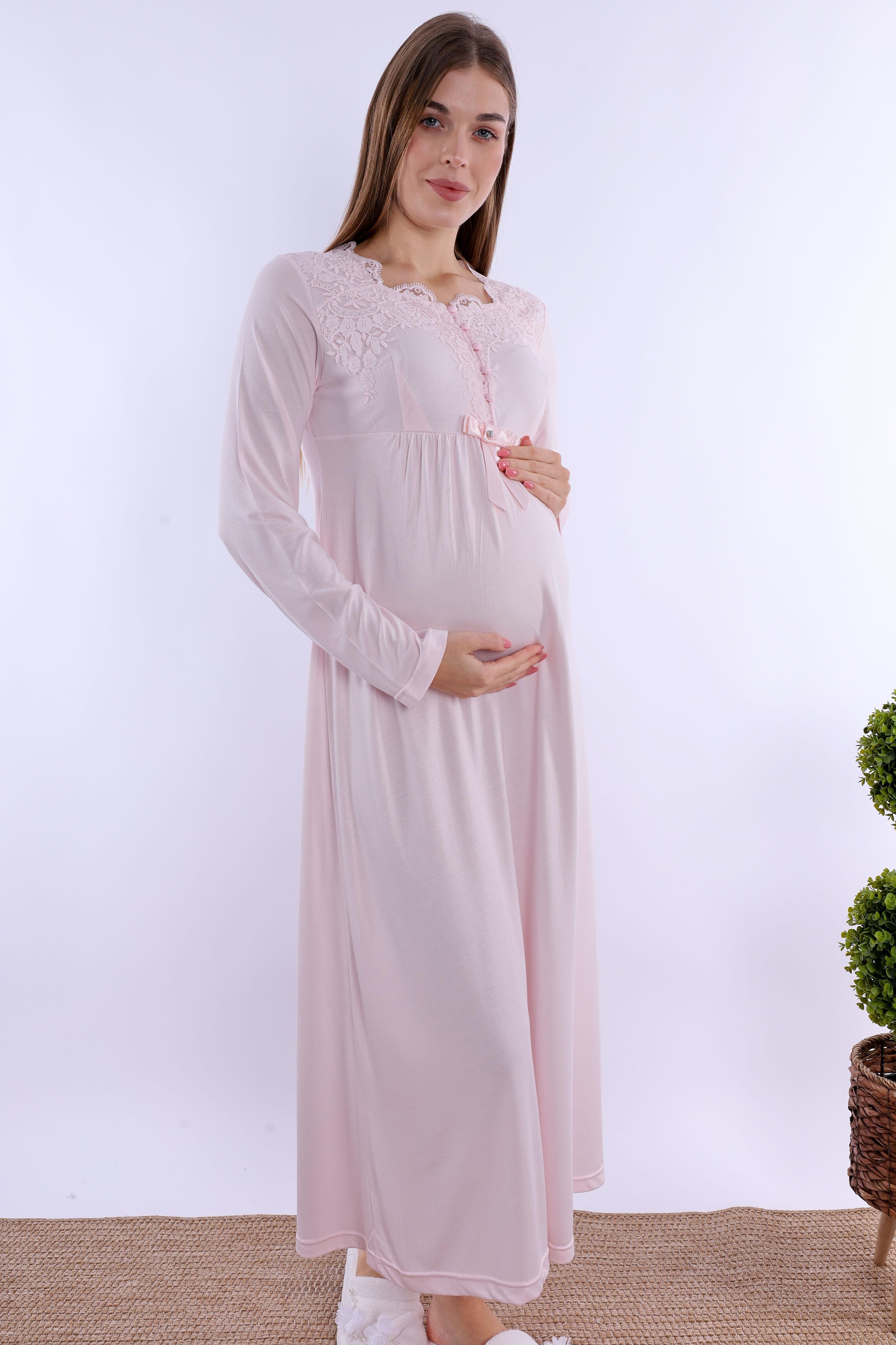 254152 Pembe Hamile Lohusa Gecelik