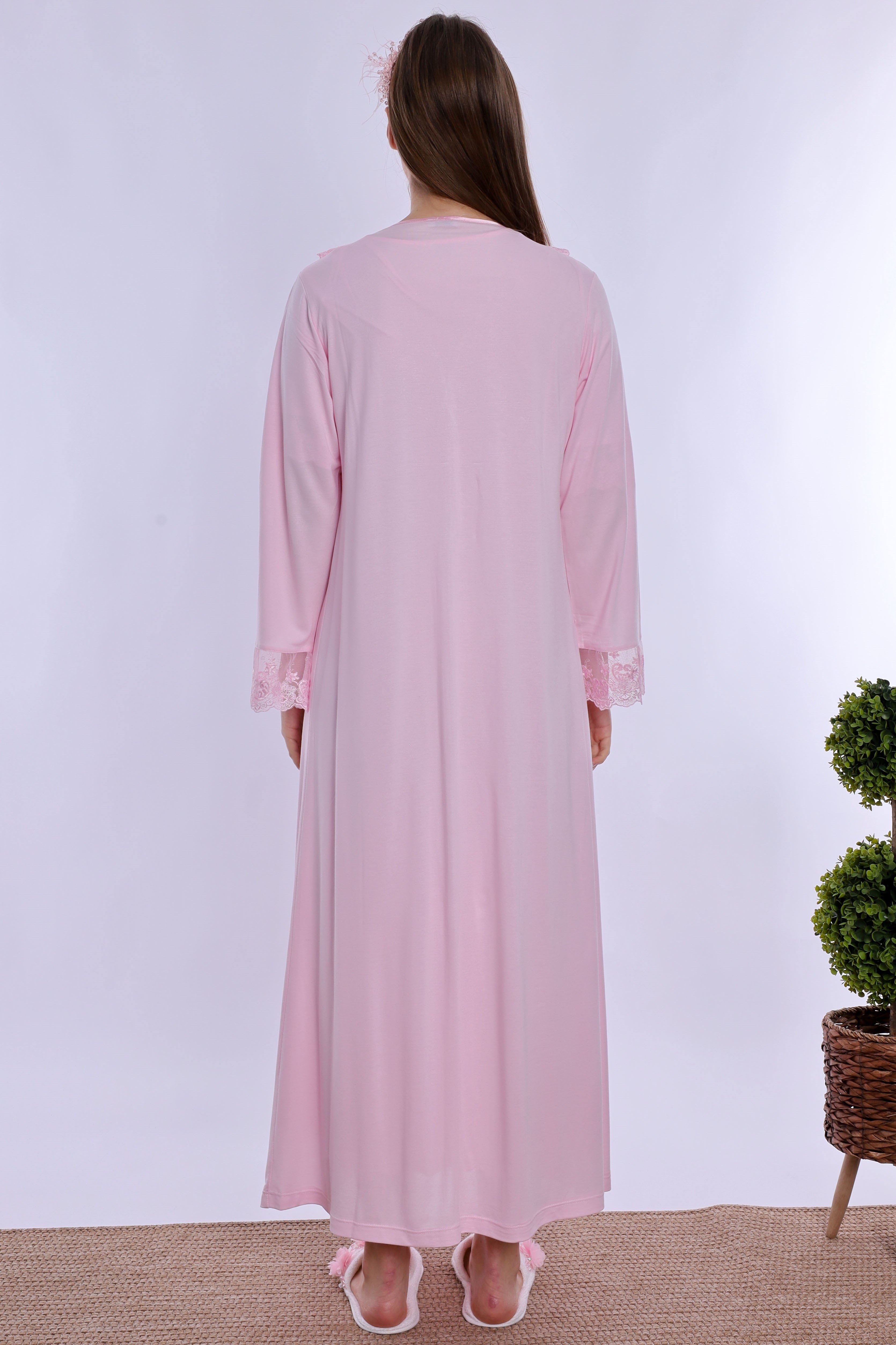 260362 Ayarlanabilir Bel Lastikli Emzirme Özellikli Hamile Lohusa Seti  - Pembe