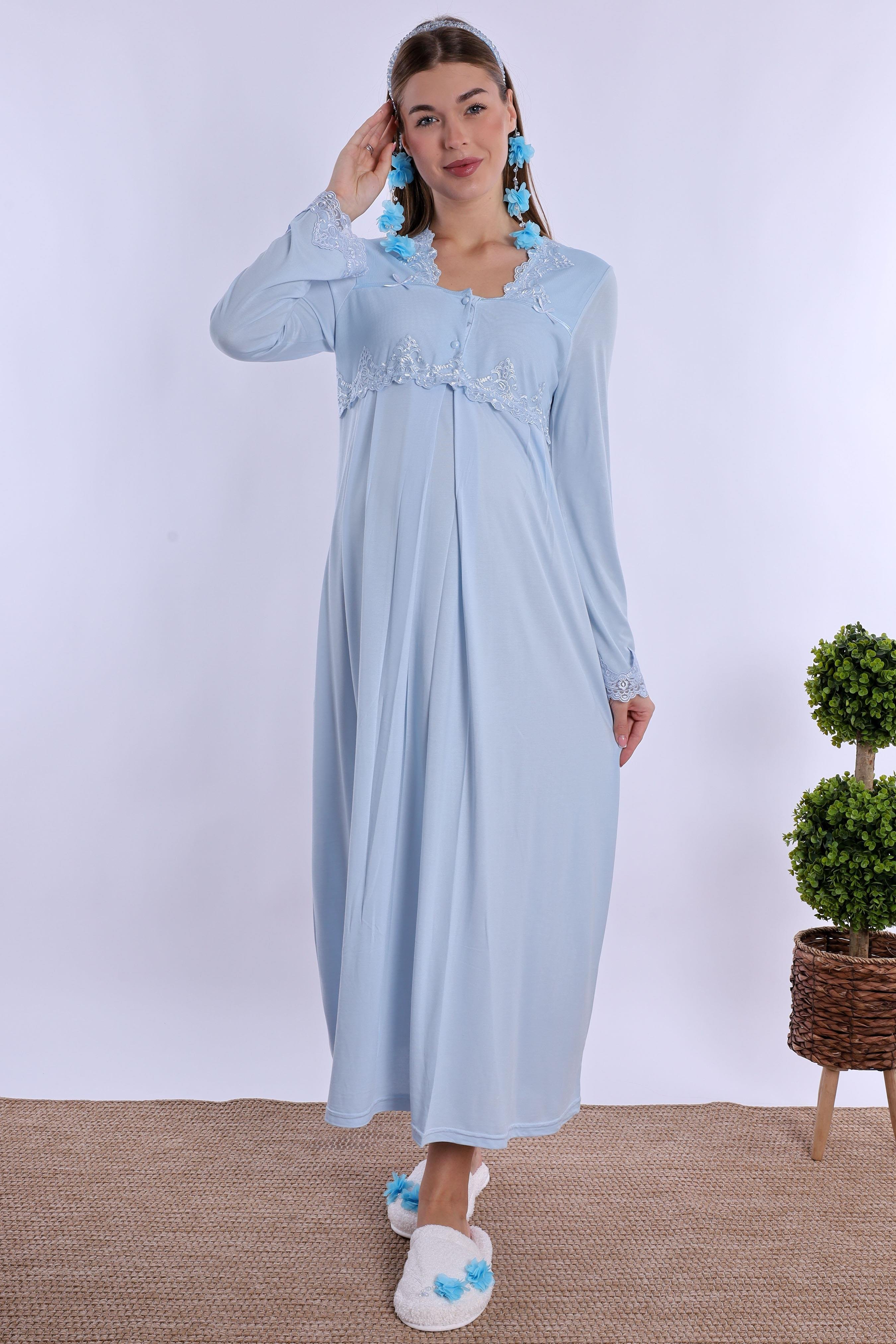 270132 Mavi Hamile Lohusa Gecelik