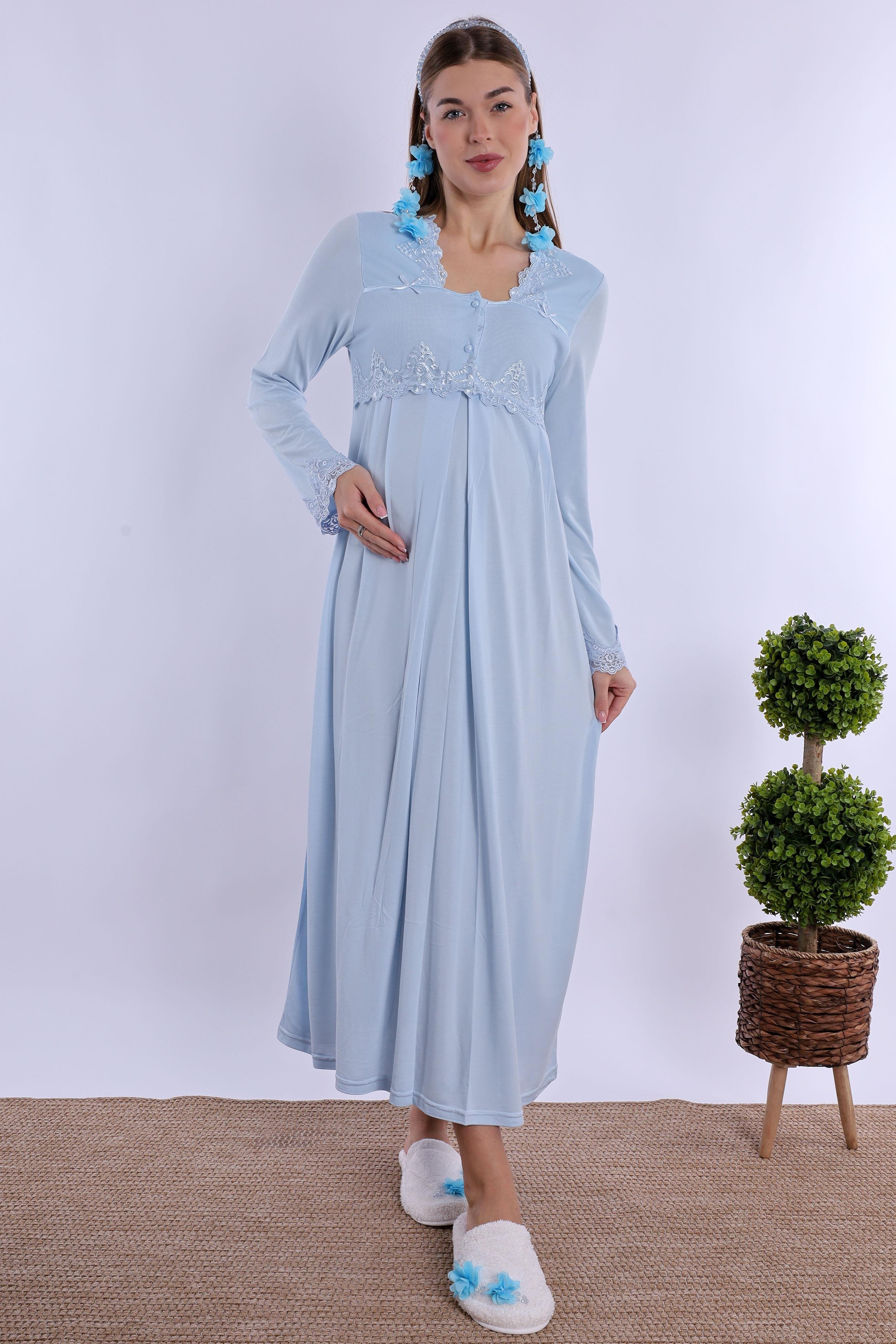 270132 Mavi Hamile Lohusa Gecelik