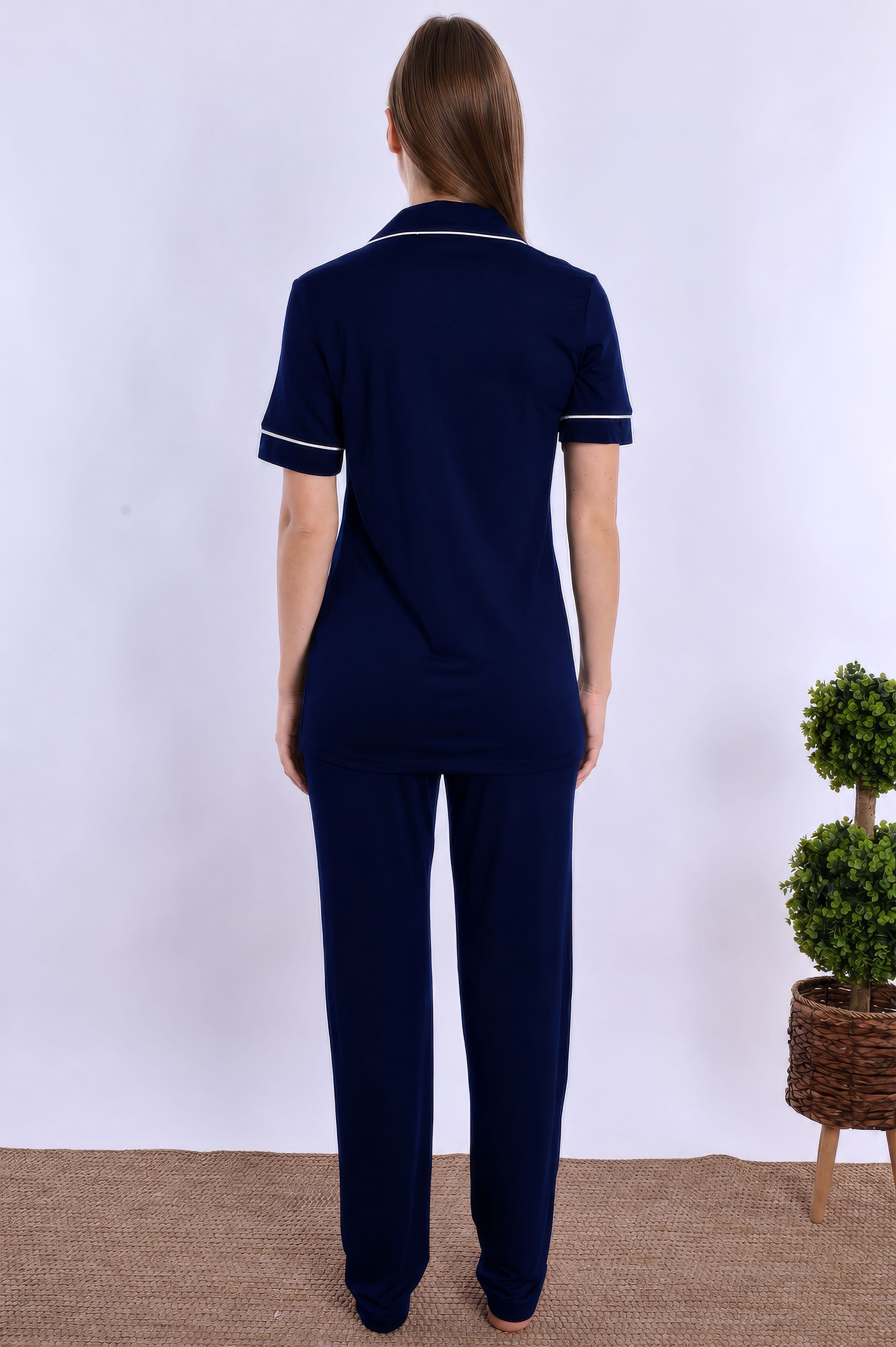 280692 Lacivert Hamile Lohusa Pijama Takımı