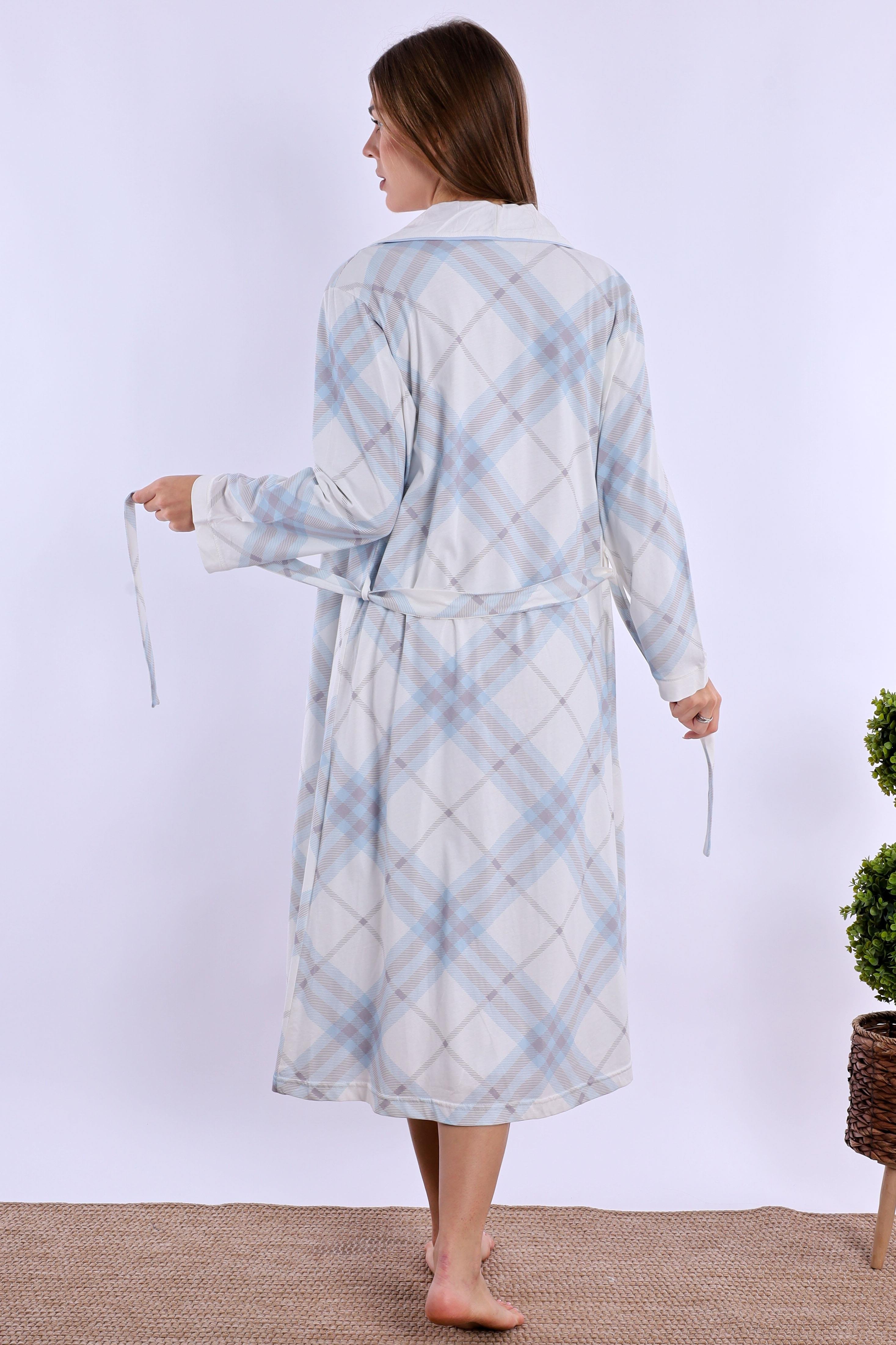 280862 Mavi %100 Pamuk Hamile Lohusa Set