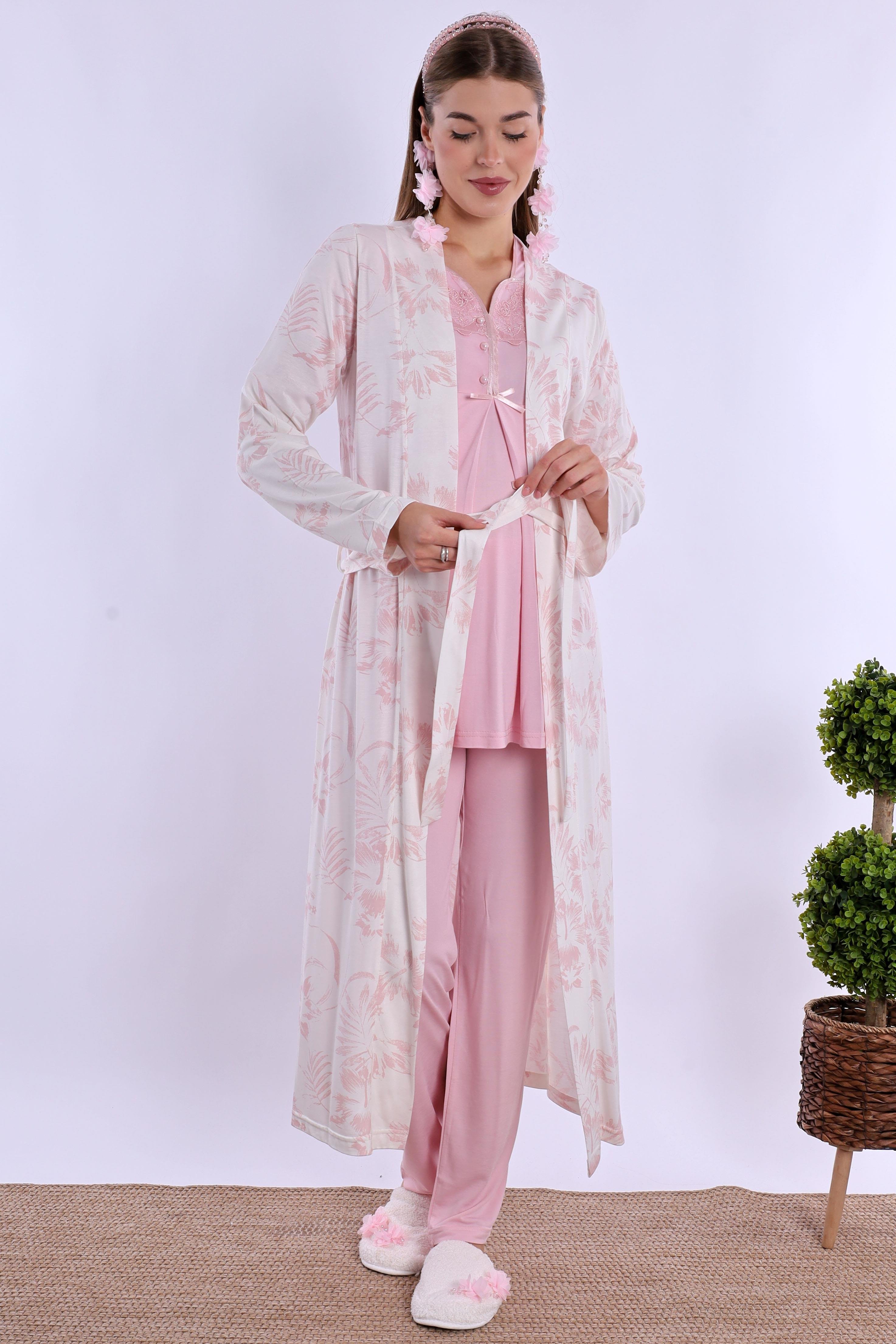 290182 Pembe Sabahlıklı Hamile Lohusa Pijama Takımı