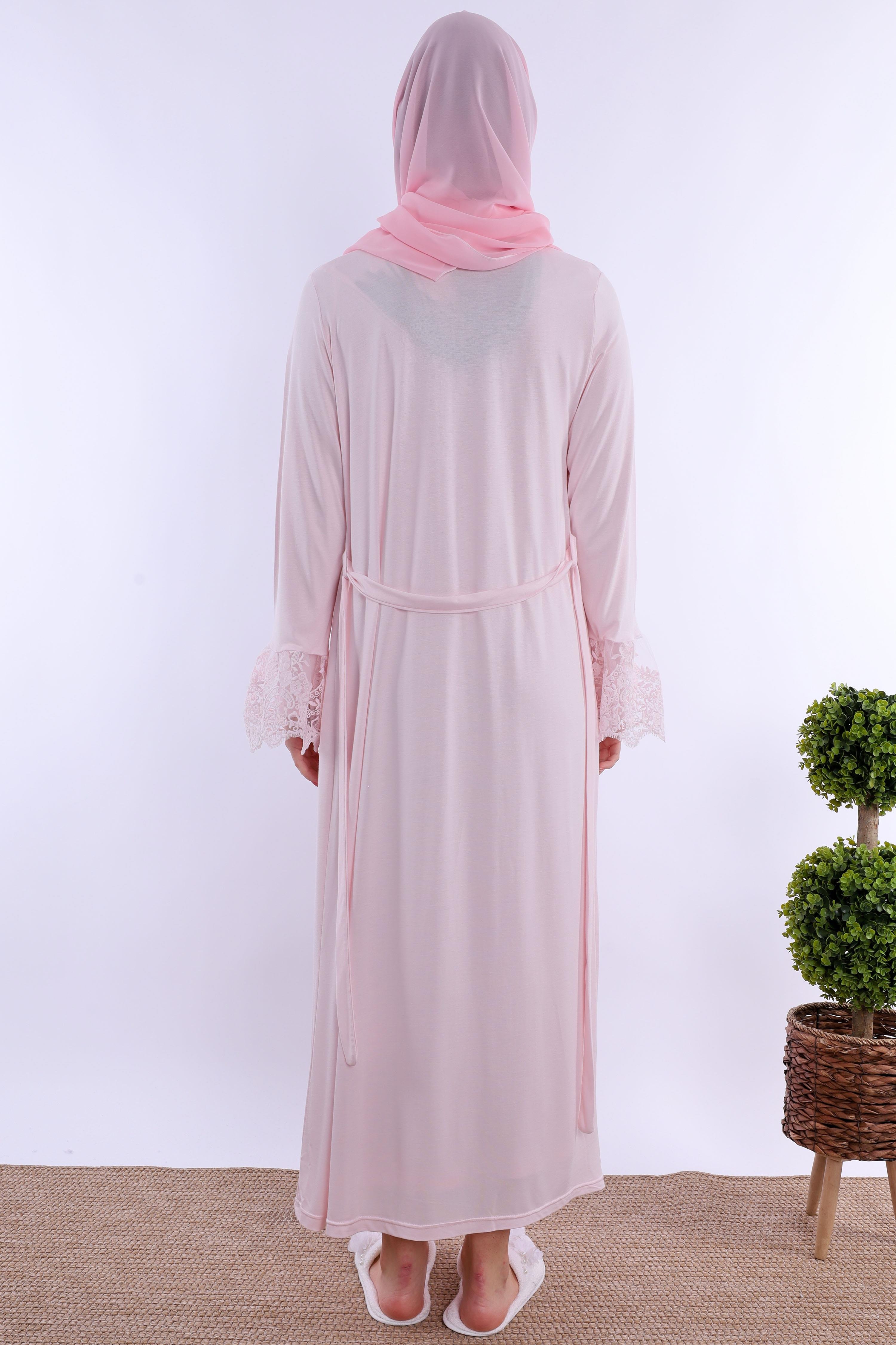 2T19242 Pembe Tesettürlü Hamile Lohusa Set