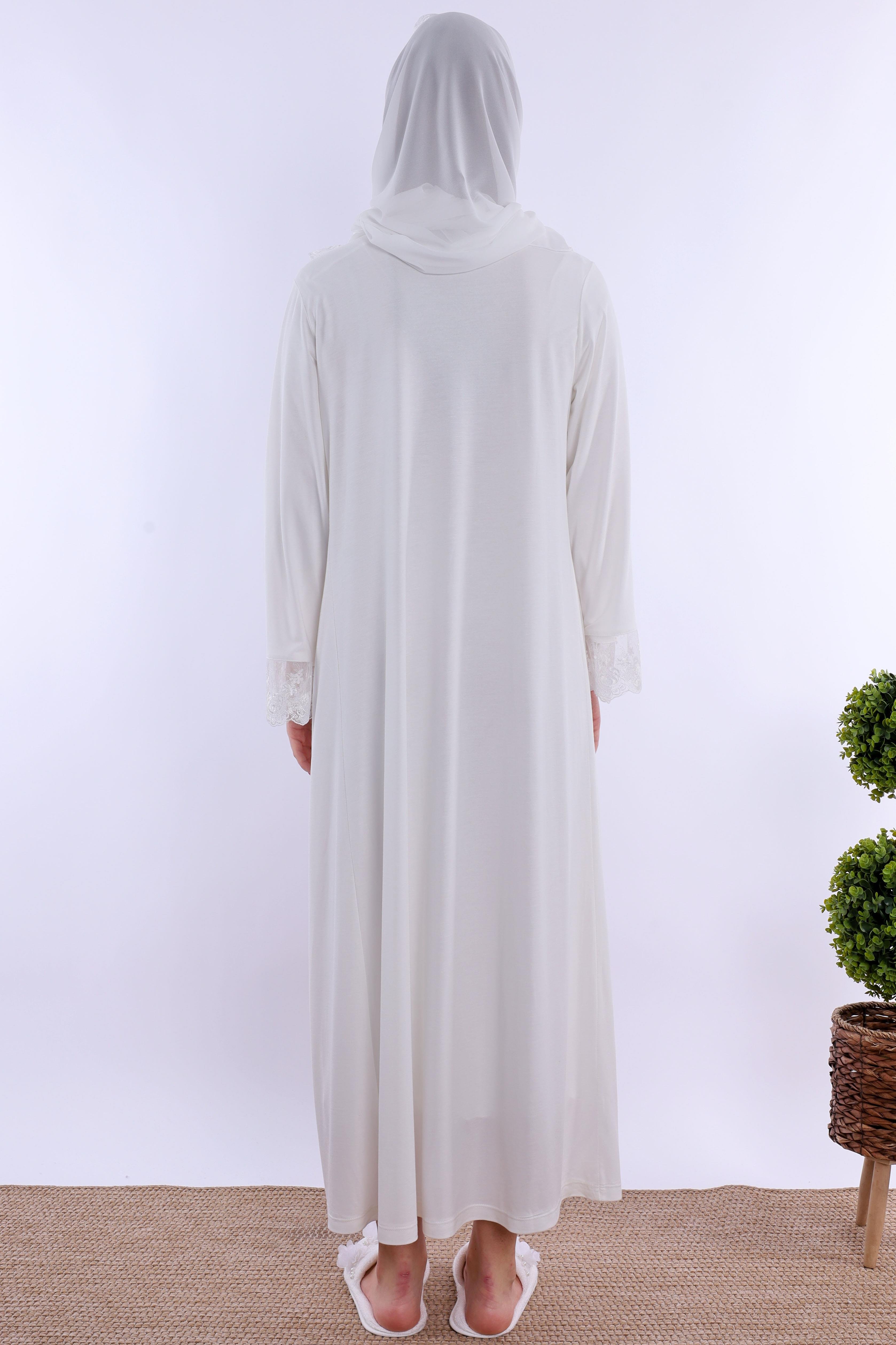 2T30462 Ekru Tesettürlü Hamile Lohusa Set