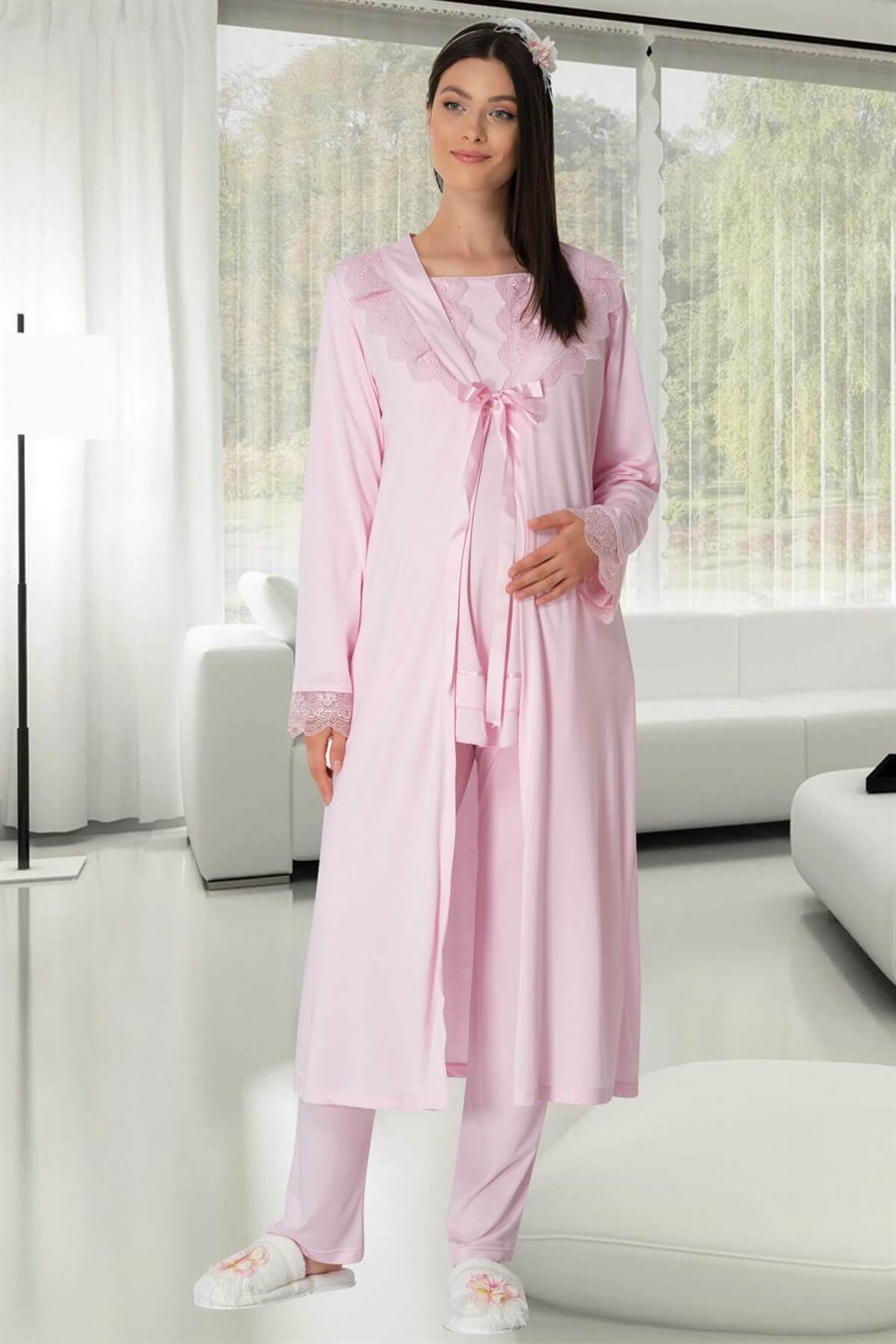 Carpediem 1513 Sabahlıklı Lohusa Pijama Takımı
