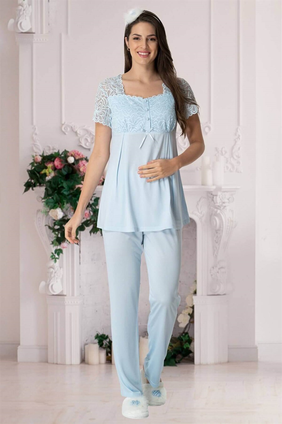 CarpeDiem 1539 Mavi Lohusa Pijama Takımı