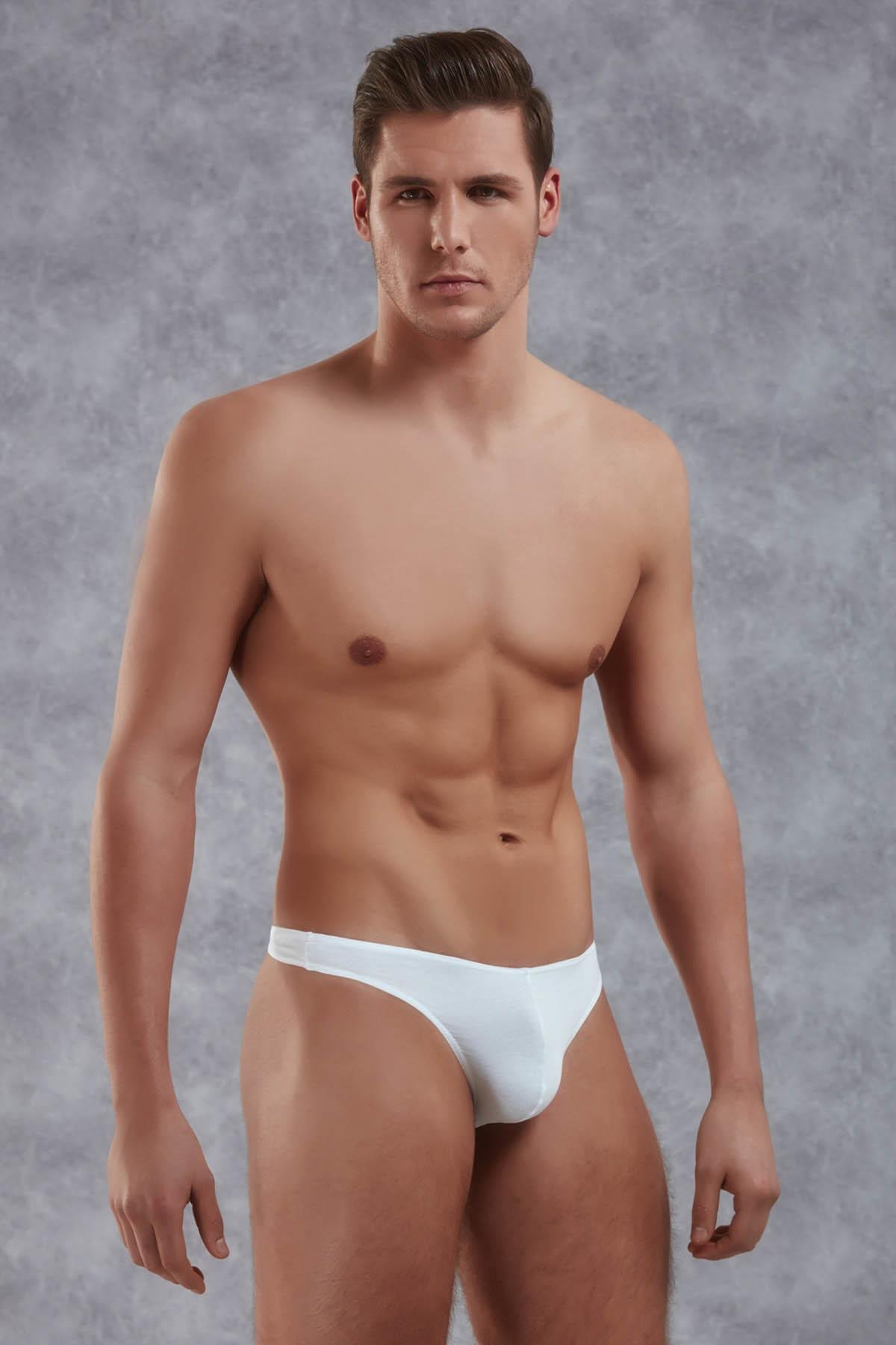 Doreanse 1280 Beyaz Erkek Modal Dar Kesim Tanga String