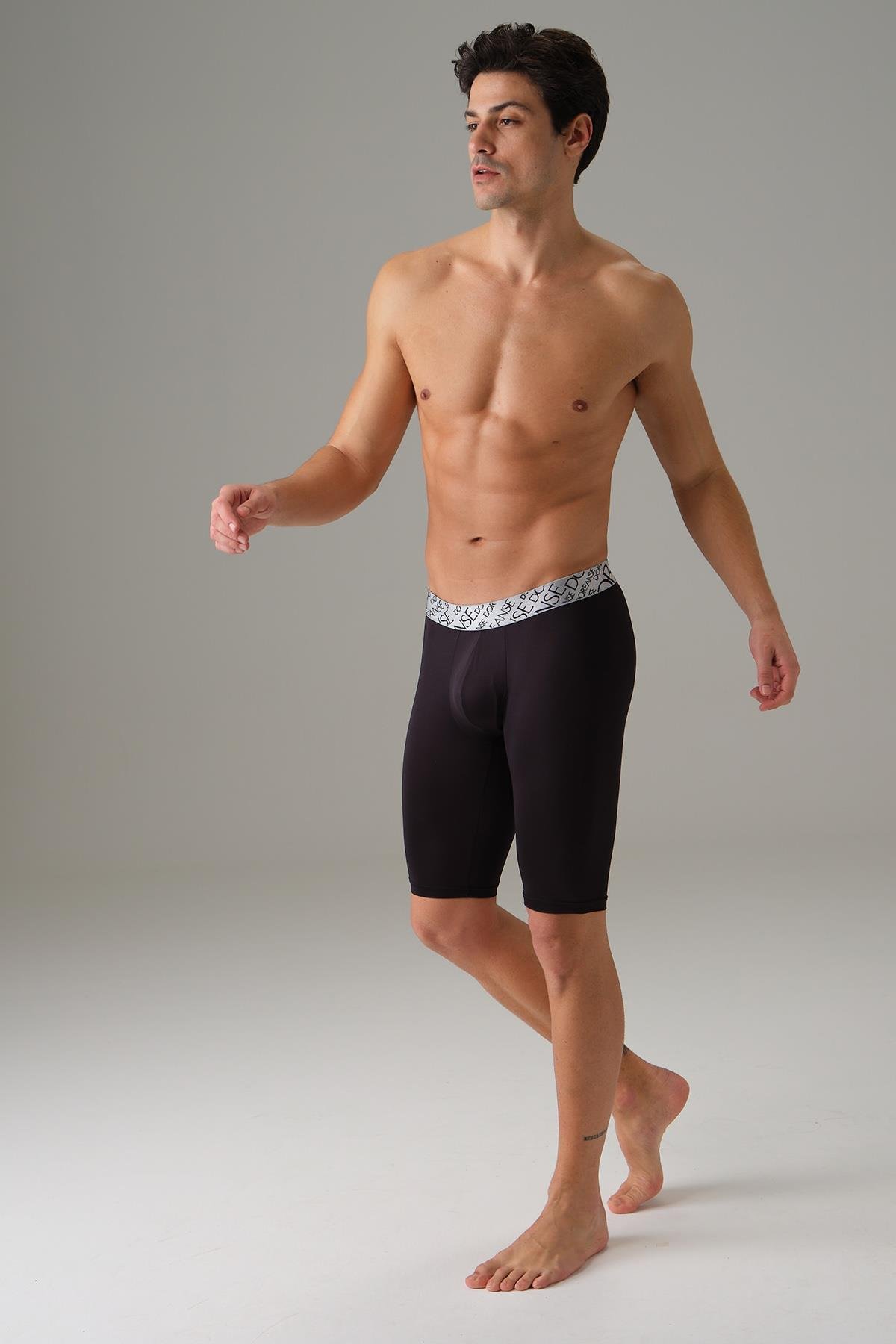 Doreanse 1786 Siyah Erkek Sportif Uzun Boxer Şort