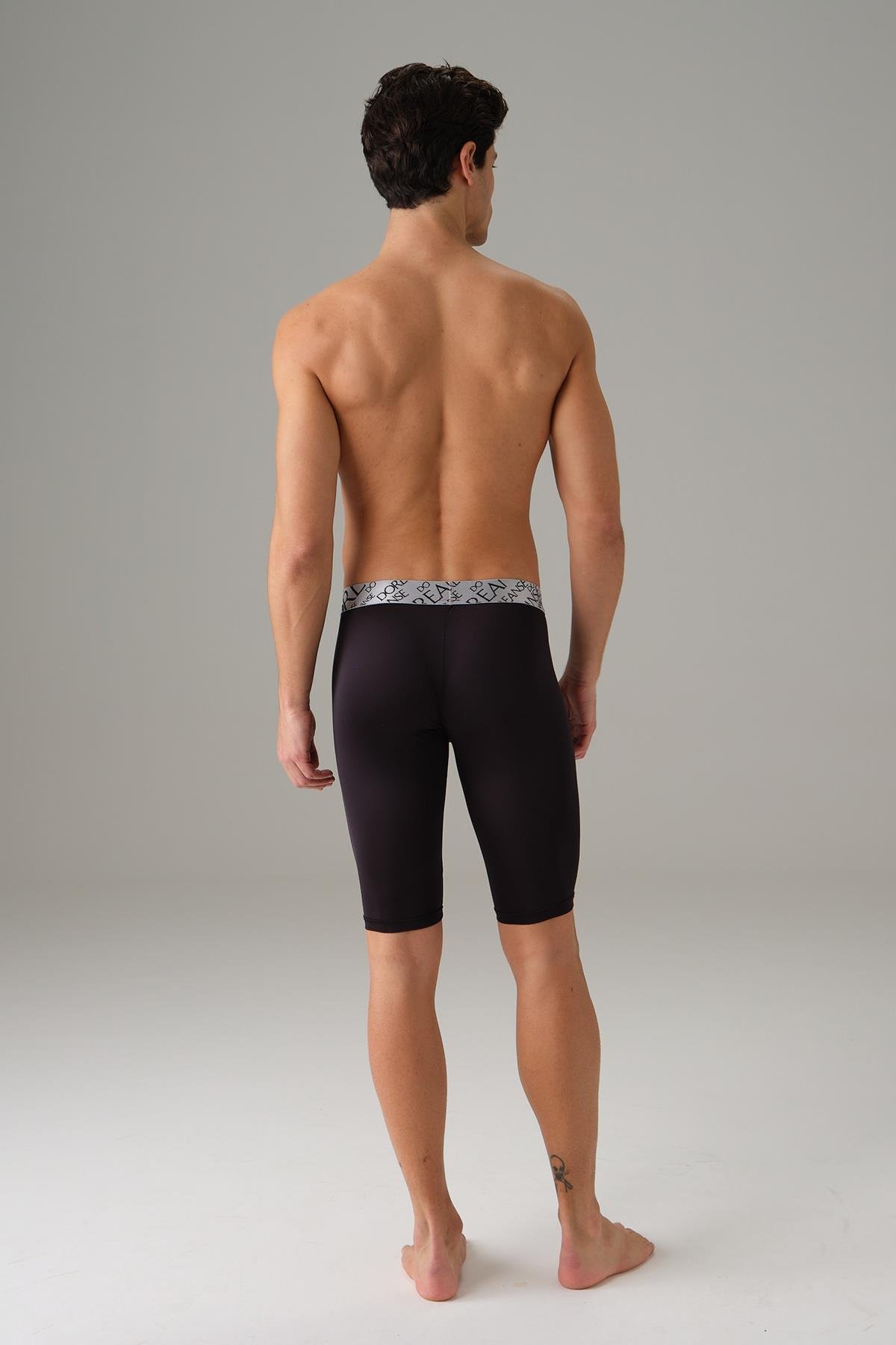 Doreanse 1786 Siyah Erkek Sportif Uzun Boxer Şort