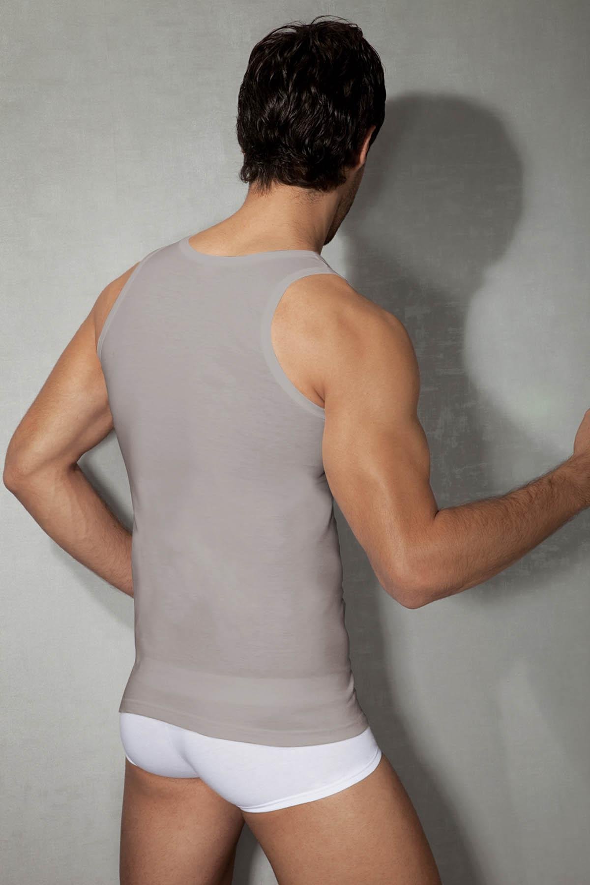 Doreanse 2005 Gri Erkek Derin Yuvarlak Yaka Atlet