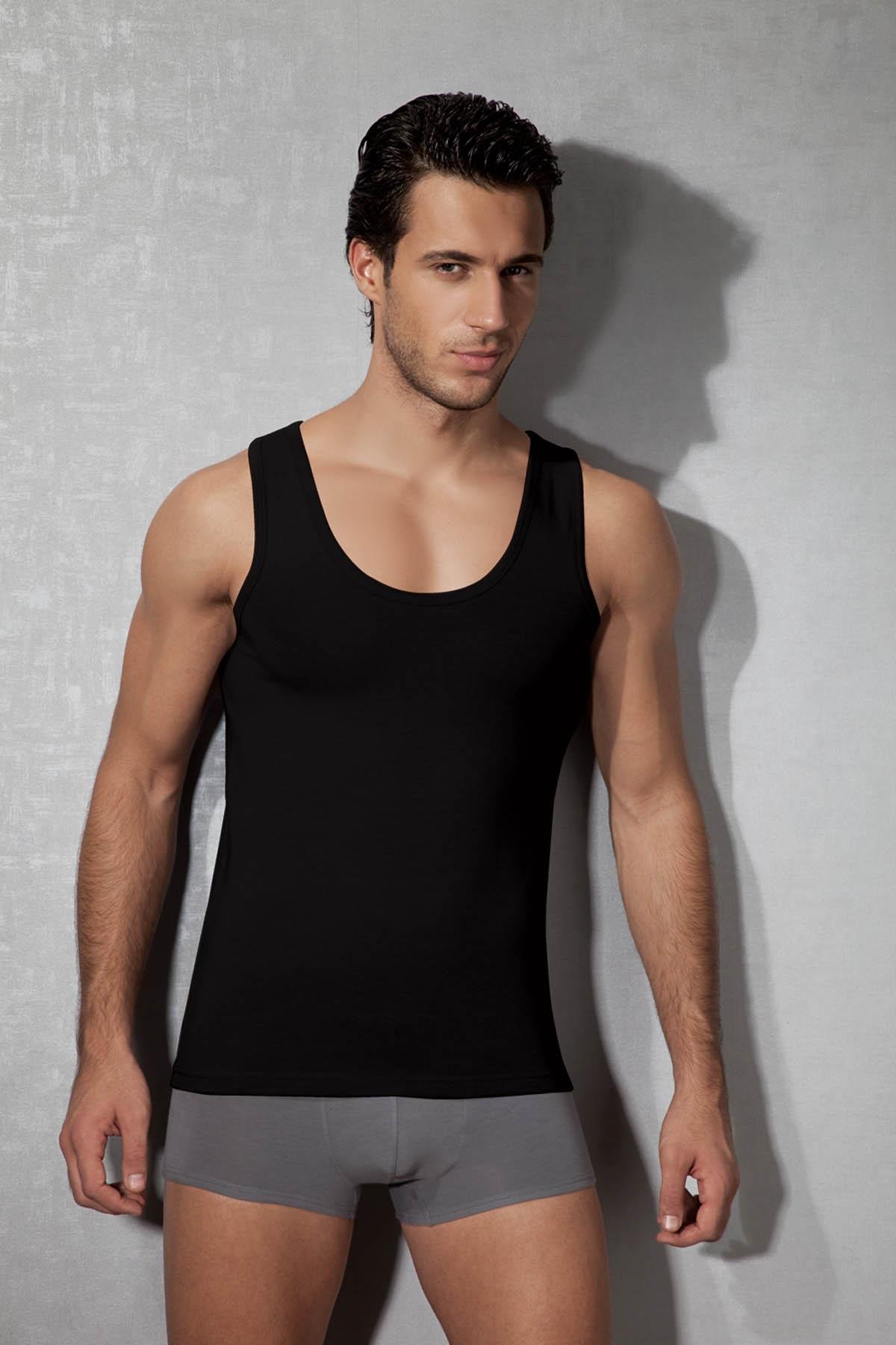 Doreanse 2011 Siyah Erkek Modal Geniş Bisiklet Yaka Atlet