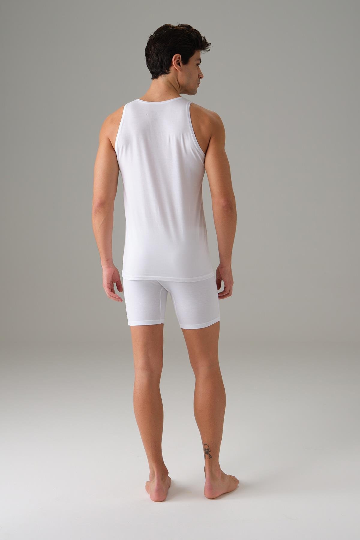 Doreanse 2031 Beyaz Erkek Pamuk Kumaş Atlet