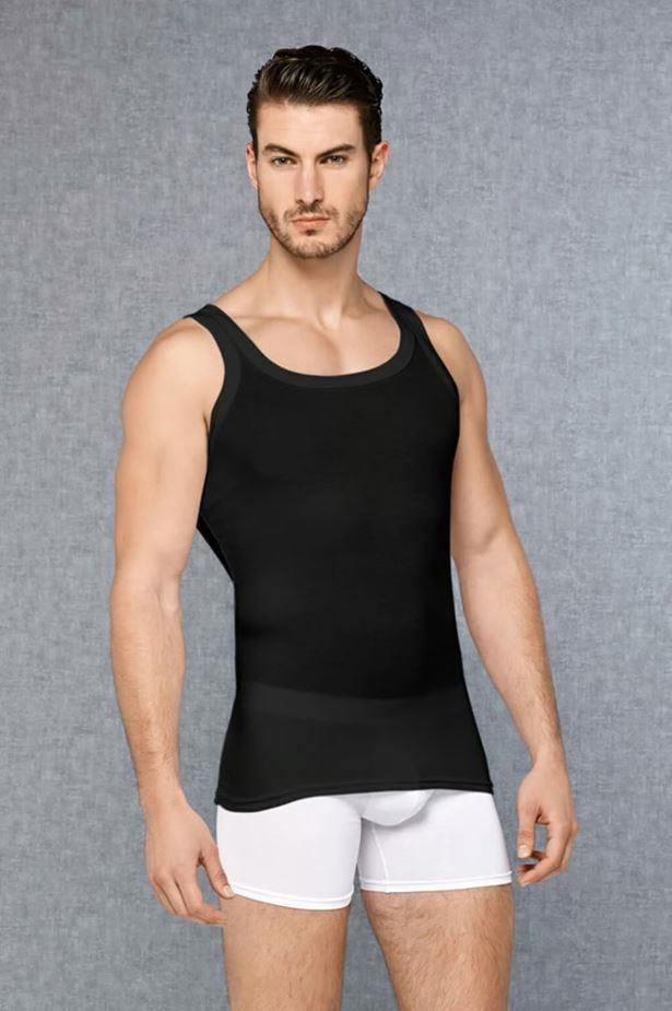 Doreanse 2045 Siyah Erkek Kaşkorse Micro Modal Kare Yaka Atlet