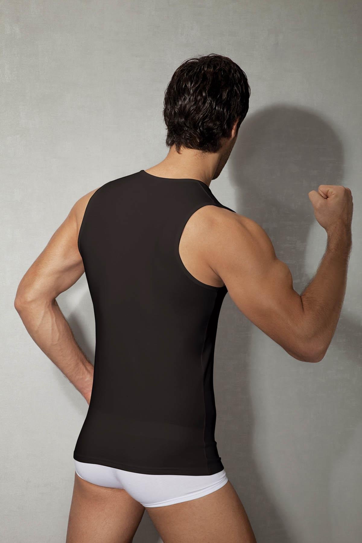 Doreanse 2210 Siyah Erkek Modal V Yaka Sıfır Kol Atlet