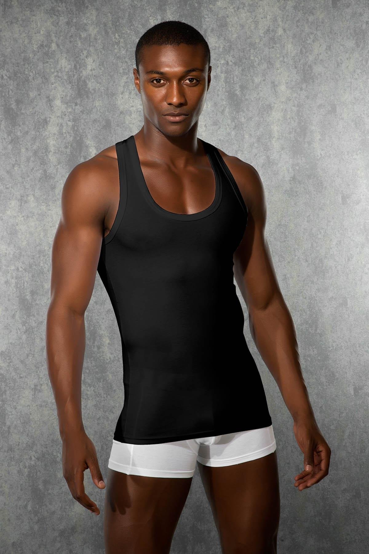 Doreanse 2230 Siyah Erkek Modal Derin Yaka Spor Atlet