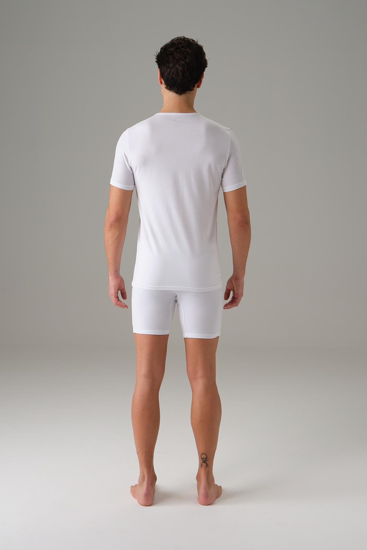 Doreanse 2531 Beyaz Erkek Pamuk Kumaş Tişört