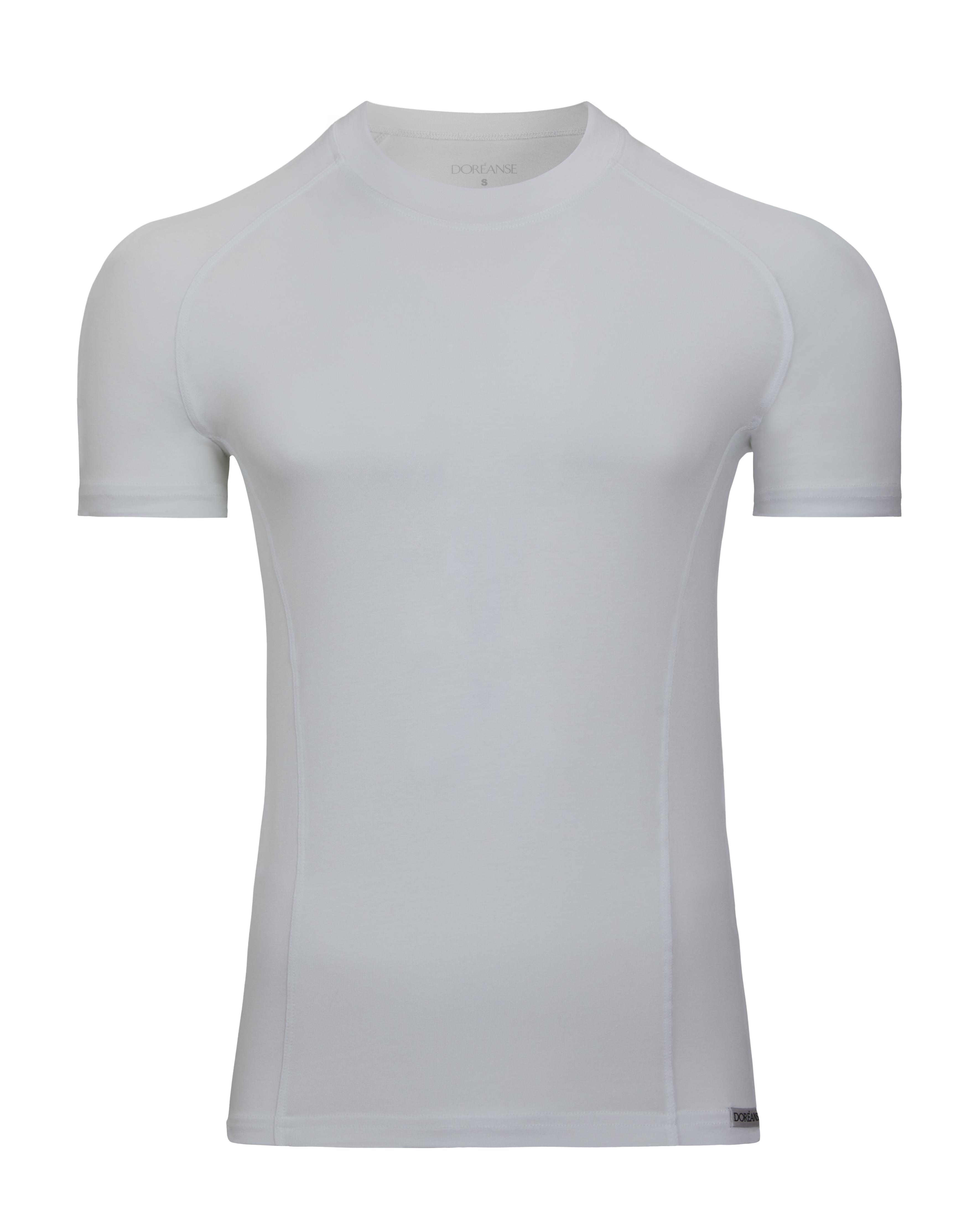 Doreanse 2535 Beyaz Erkek Modal Yuvarlak Yaka Kısa Kol Tişört