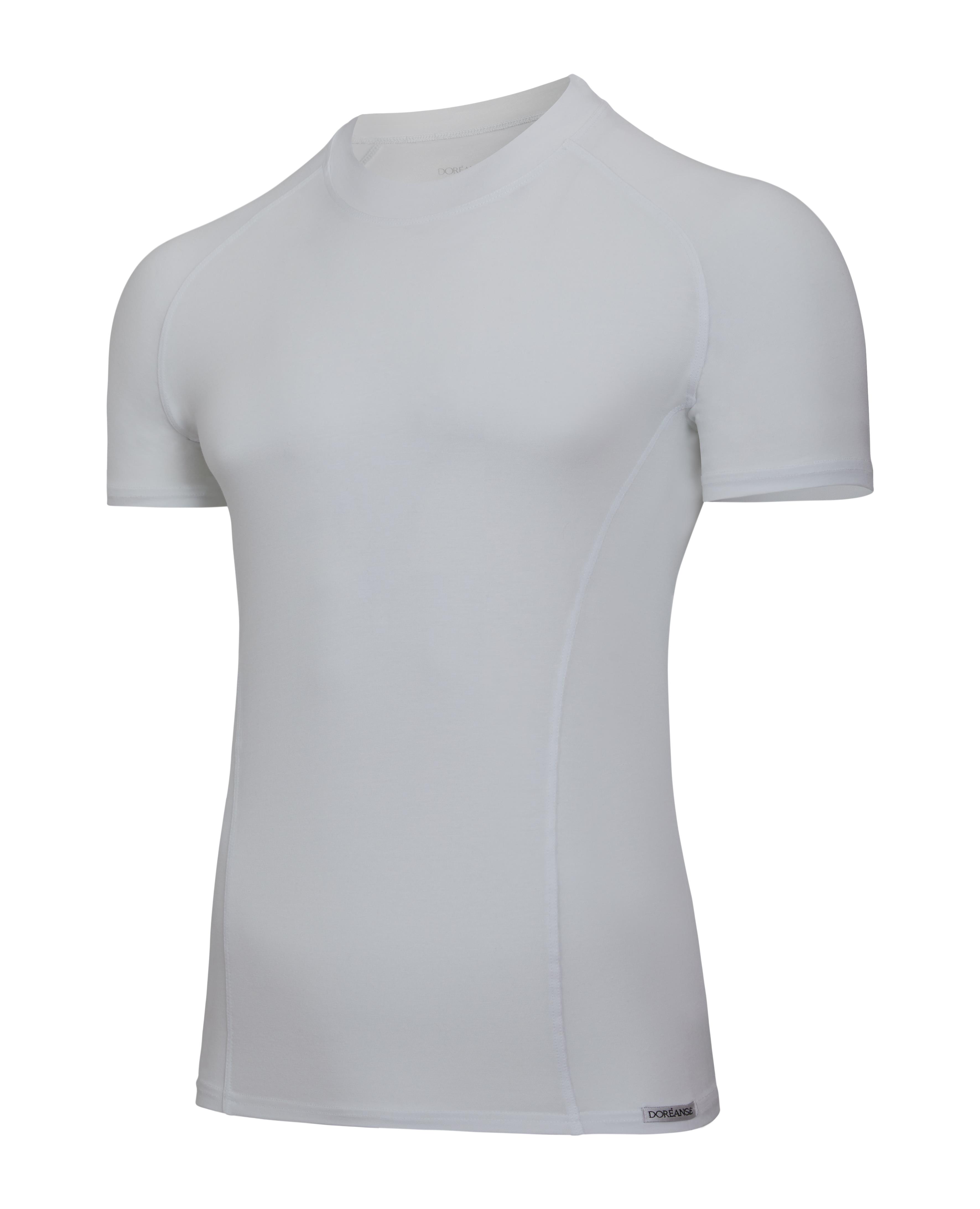 Doreanse 2535 Beyaz Erkek Modal Yuvarlak Yaka Kısa Kol Tişört