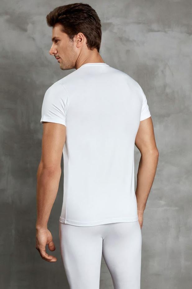 Doreanse 2890 Ekru Erkek Viloft Termal V Yaka Kısa Kol Tişört