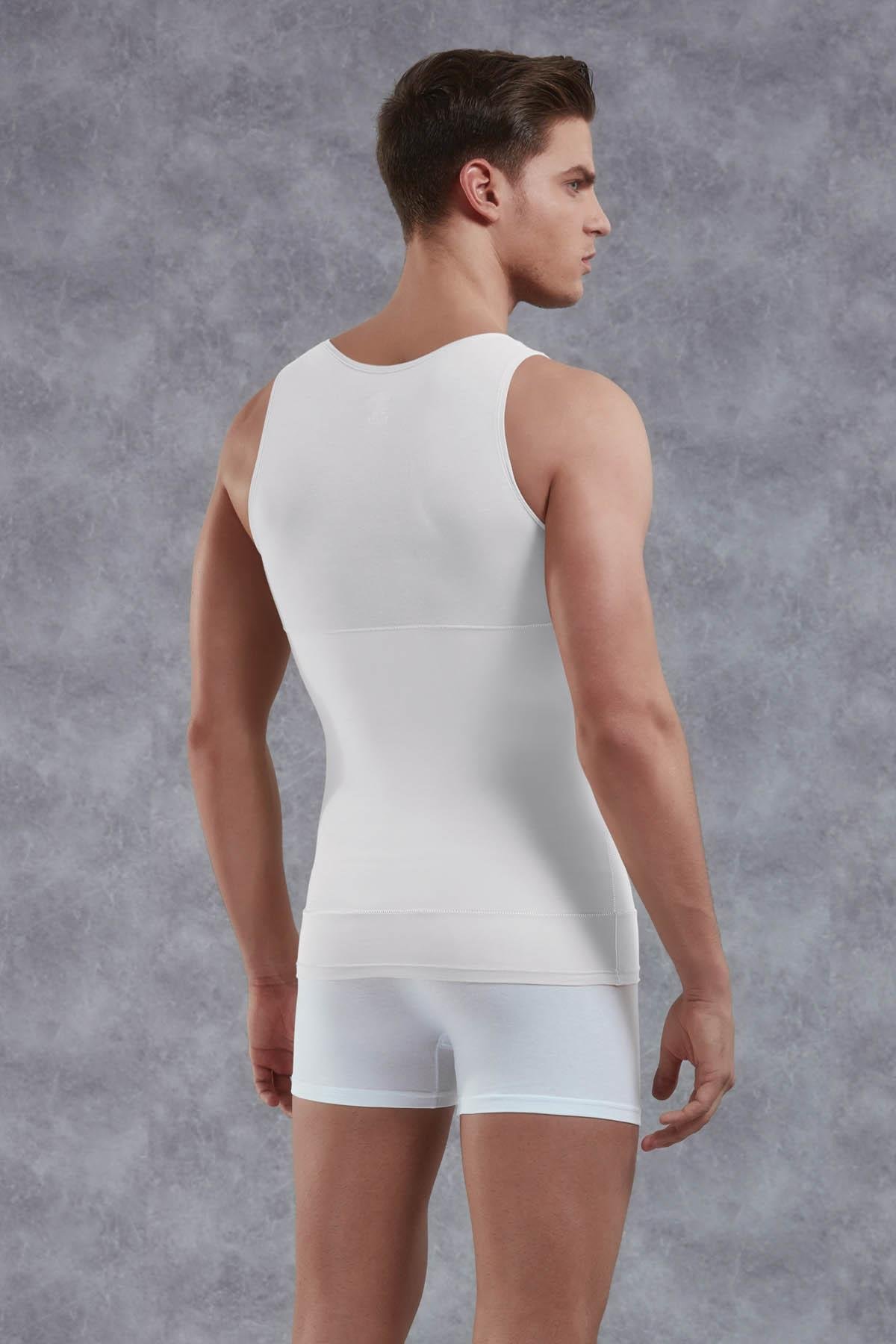 Doreanse 5950 Beyaz Erkek Geniş Yaka Toparlayıcı Korse Atlet