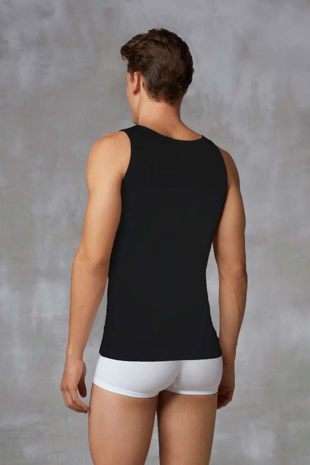 Doreanse 5965 Siyah Erkek Göğüs Sıkıştırma ve Vücut Şekillendirici Atlet Korse