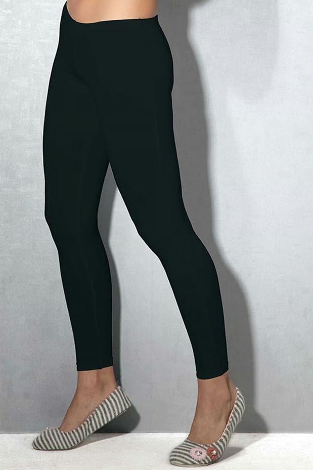 Doreanse 8012 Siyah Kadın Modal Örme Uzun Paça Tayt