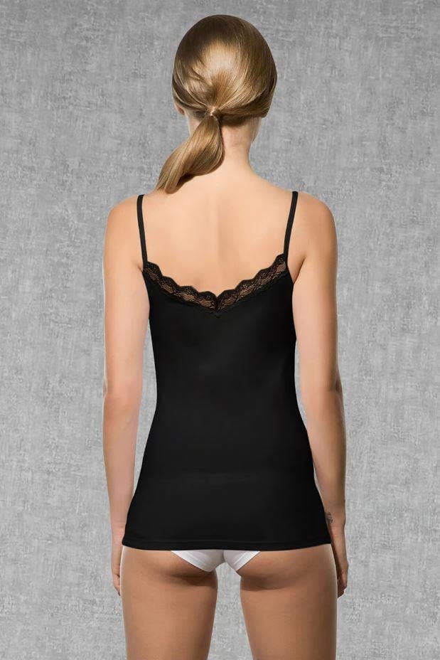 Doreanse 9310 Siyah Kadın Modal İp Askılı Atlet