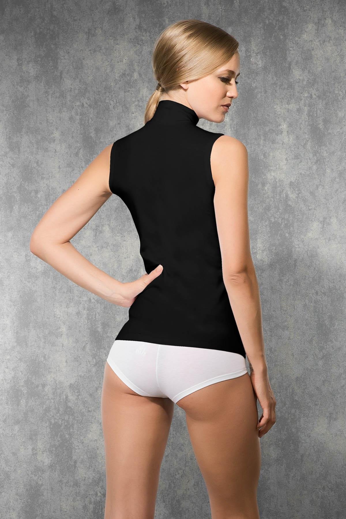 Doreanse 9313 Siyah Kadın Modal Sıfır Kol Günlük Atlet