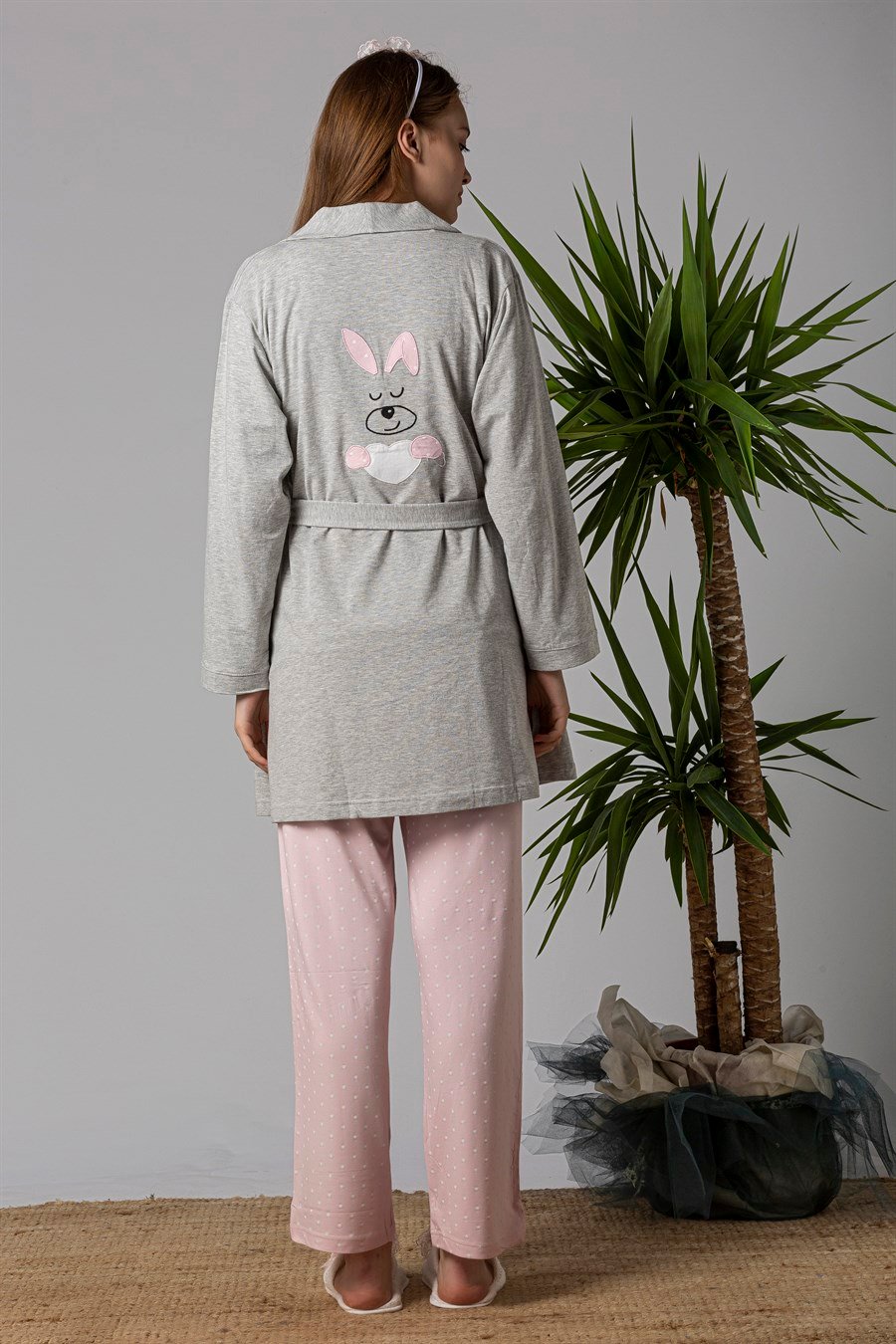 Effortt 22070 Pembe Sabahlıklı Hamile Lohusa Pijama Takımı