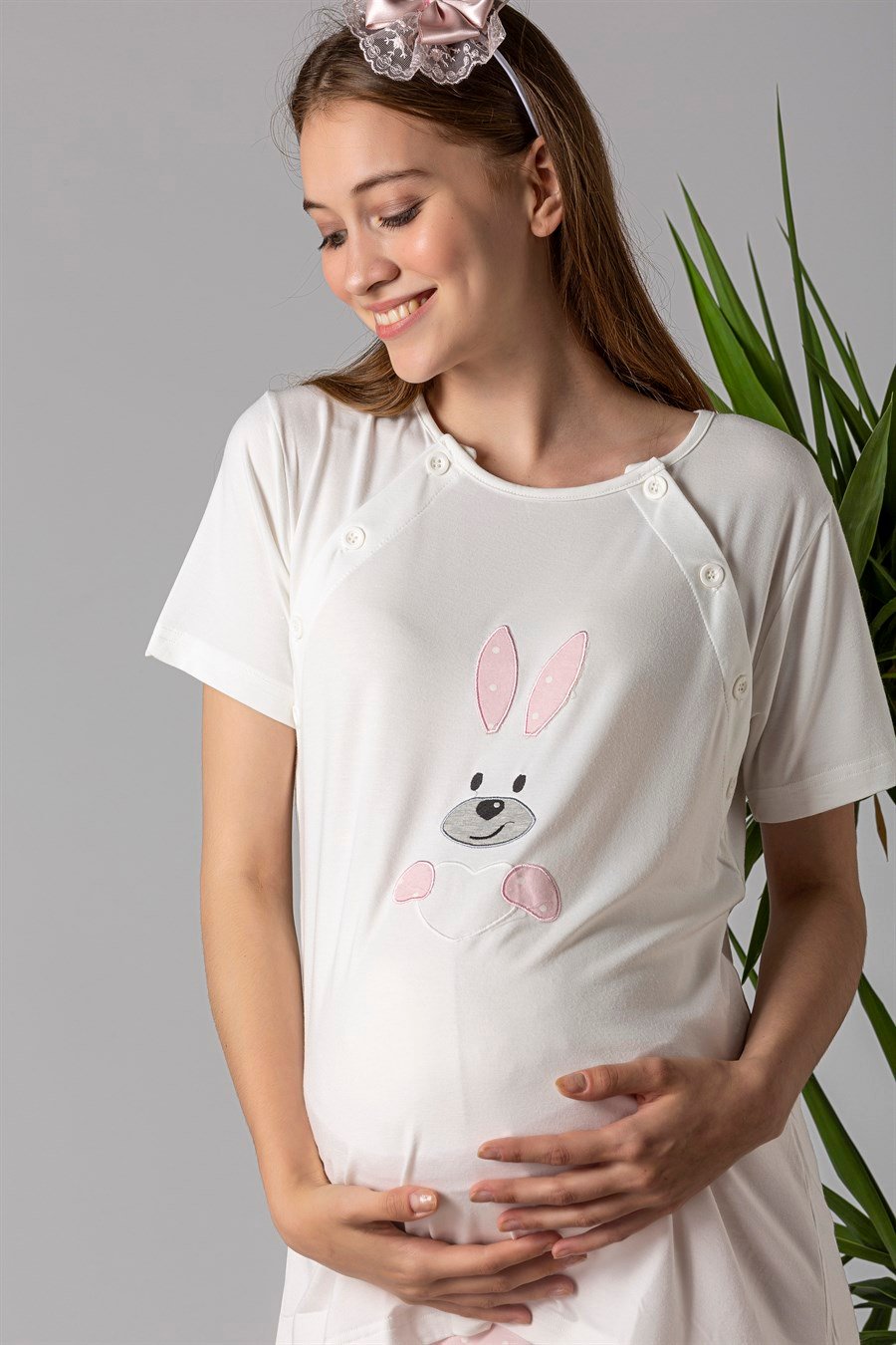 Effortt 22074 Pembe Hamile Lohusa Pijama Takımı