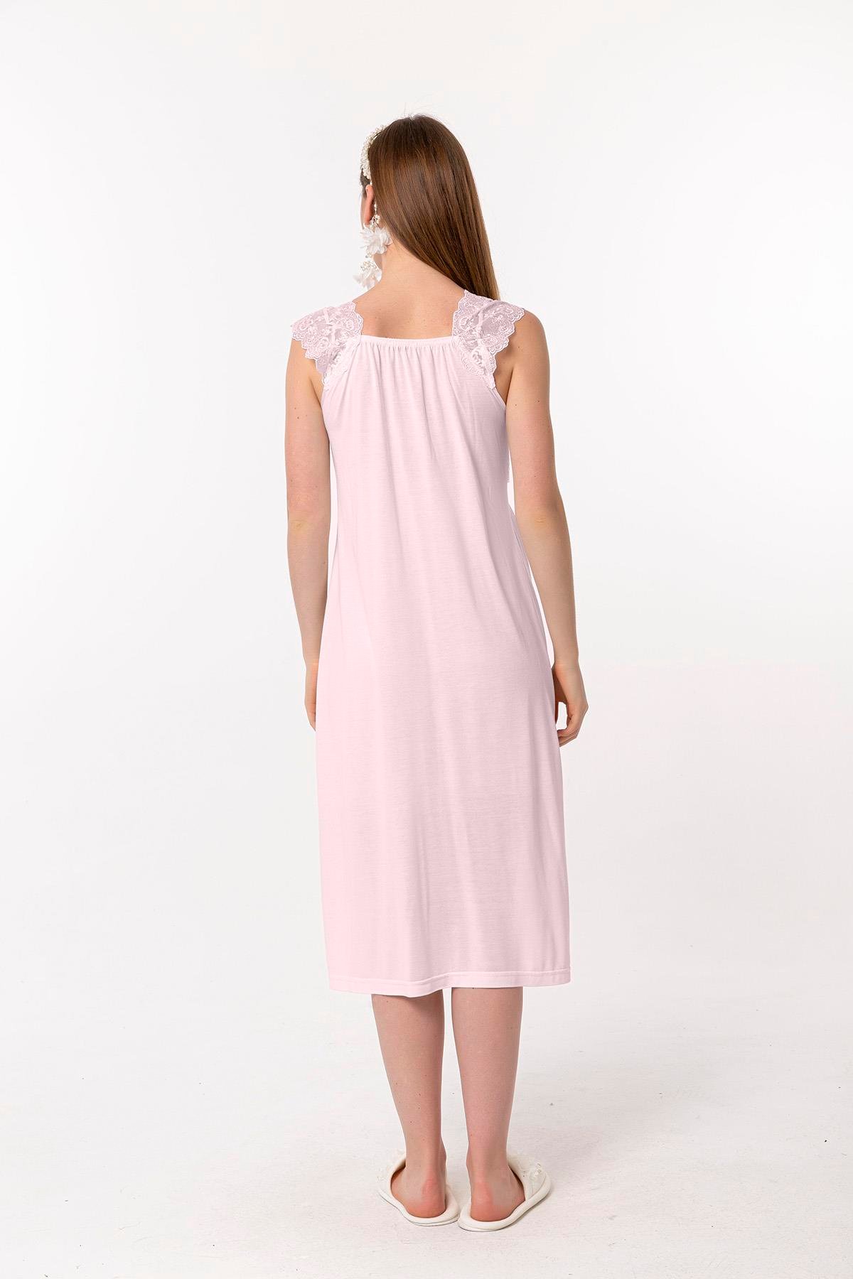 Effortt 22304 Pembe Dantelli Hamile Lohusa Gecelik